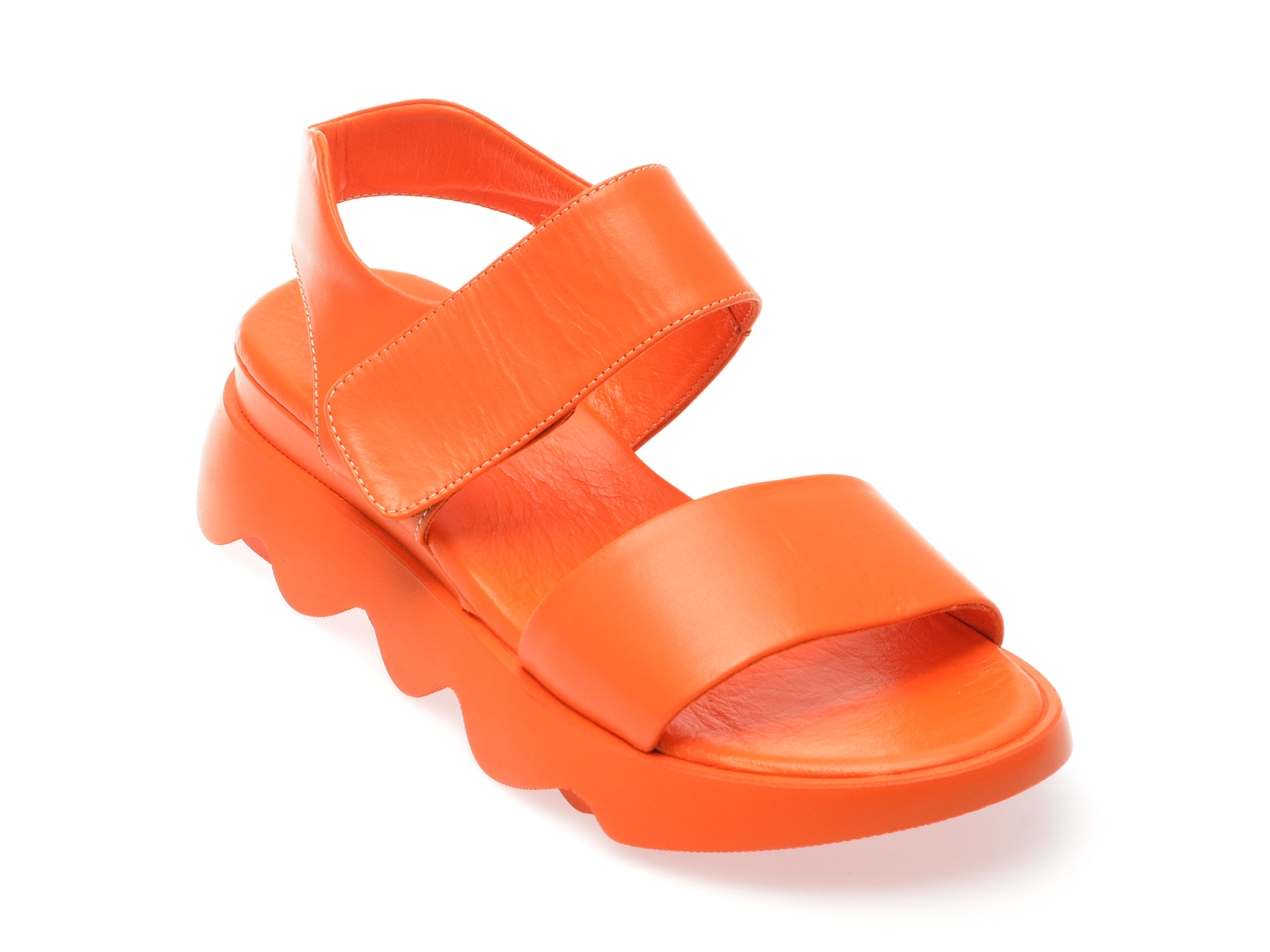 Sandale casual FLAVIA PASSINI portocalii, 3471077, din piele naturala