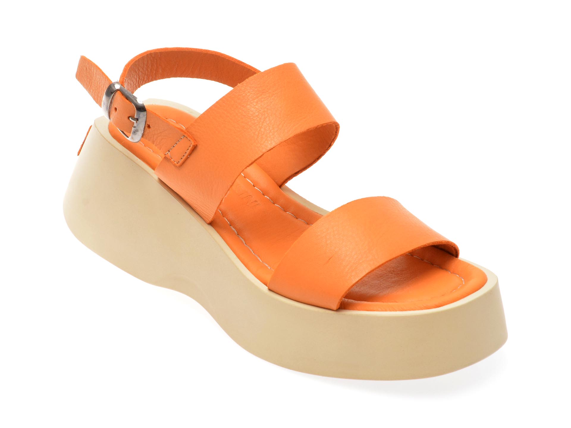 Sandale casual FLAVIA PASSINI portocalii, 500500, din piele naturala