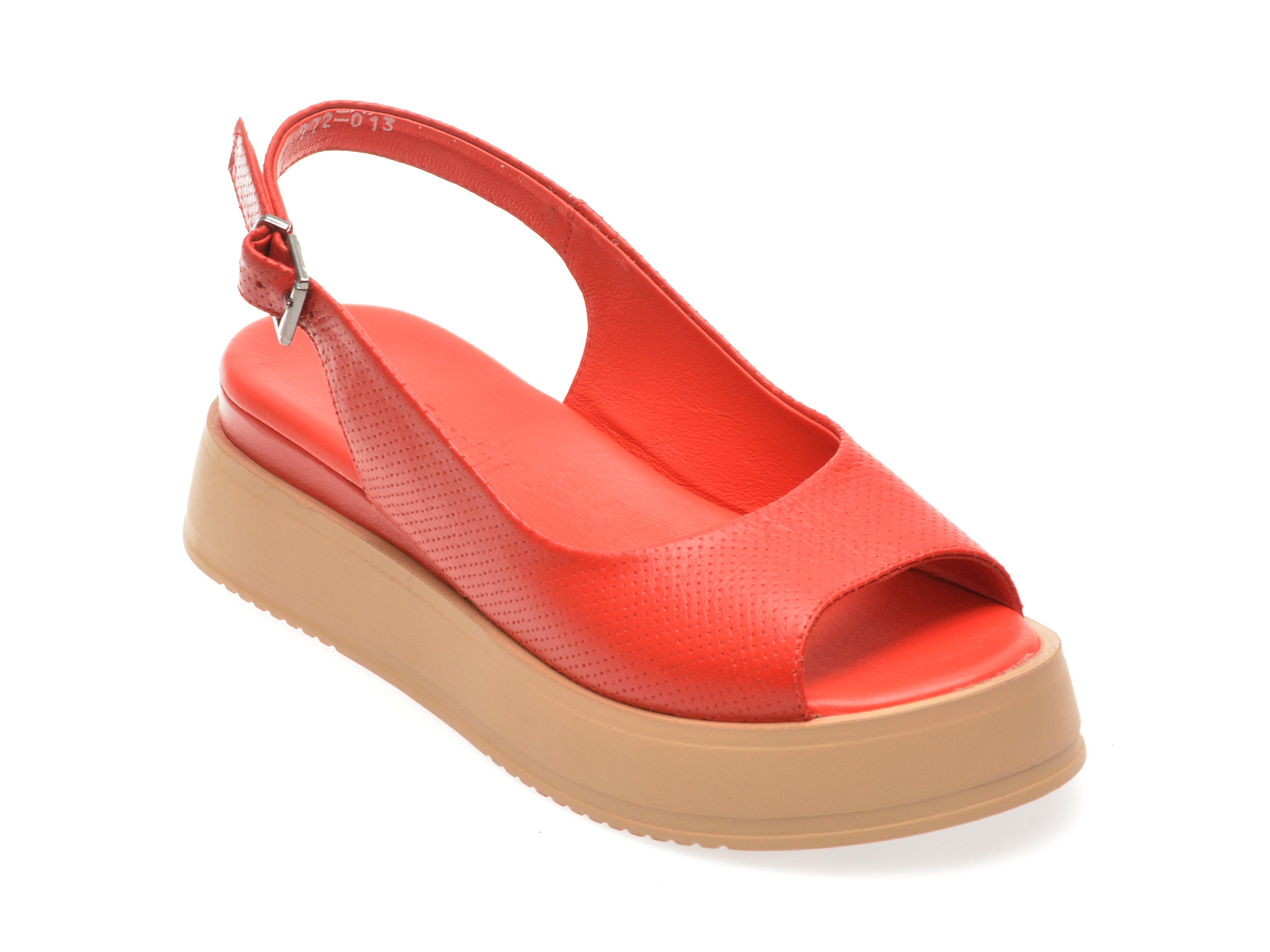 Sandale casual FLAVIA PASSINI rosii, 347972, din piele naturala