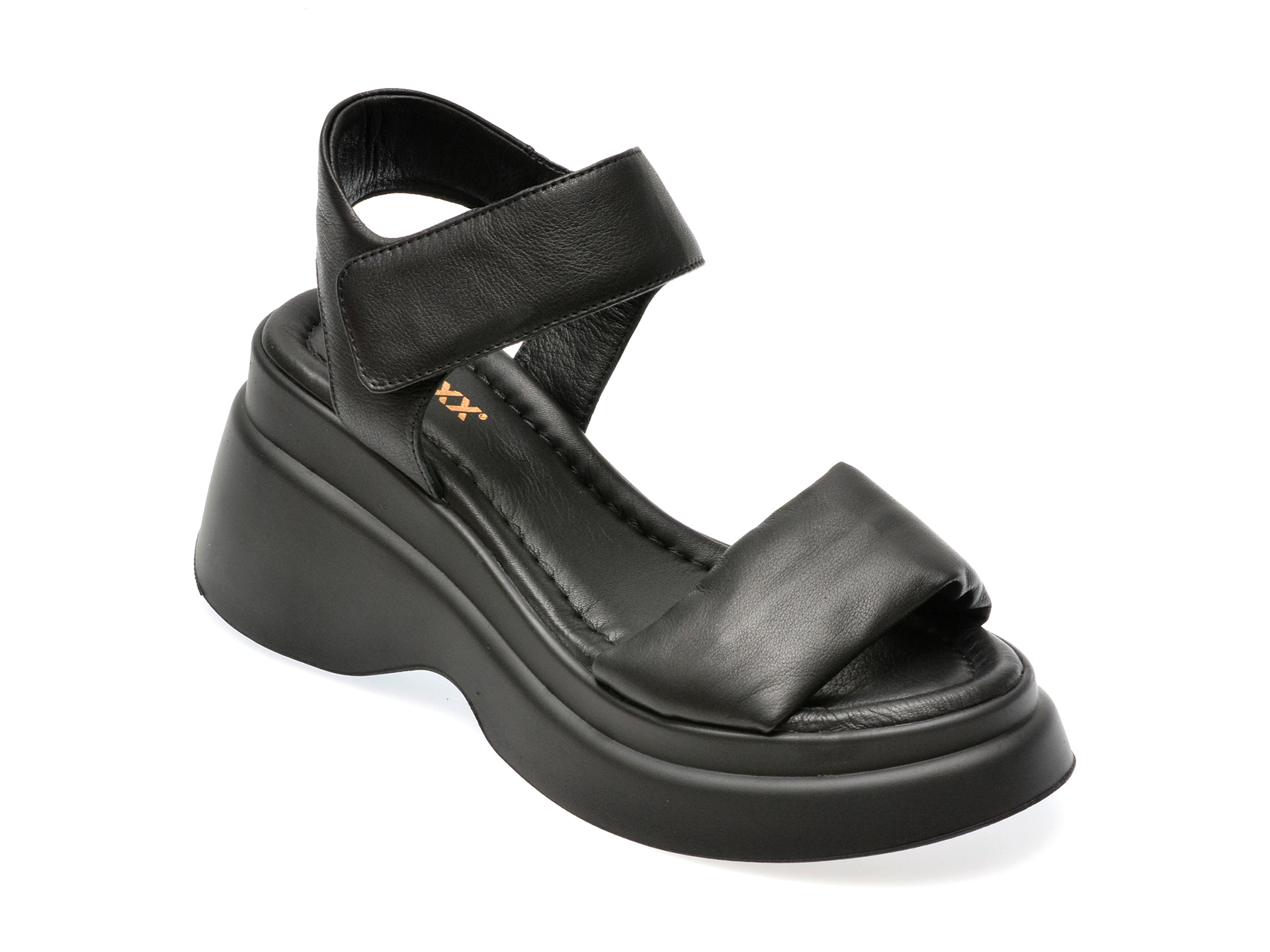Sandale casual GRYXX negre, 5009991, din piele naturala