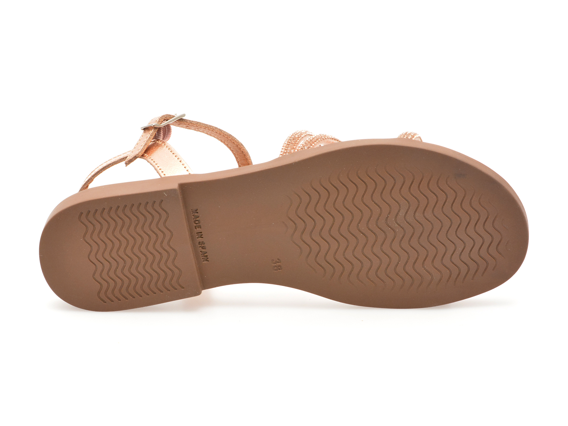 Sandale casual IMAGE bronz, BRADES, din piele naturala