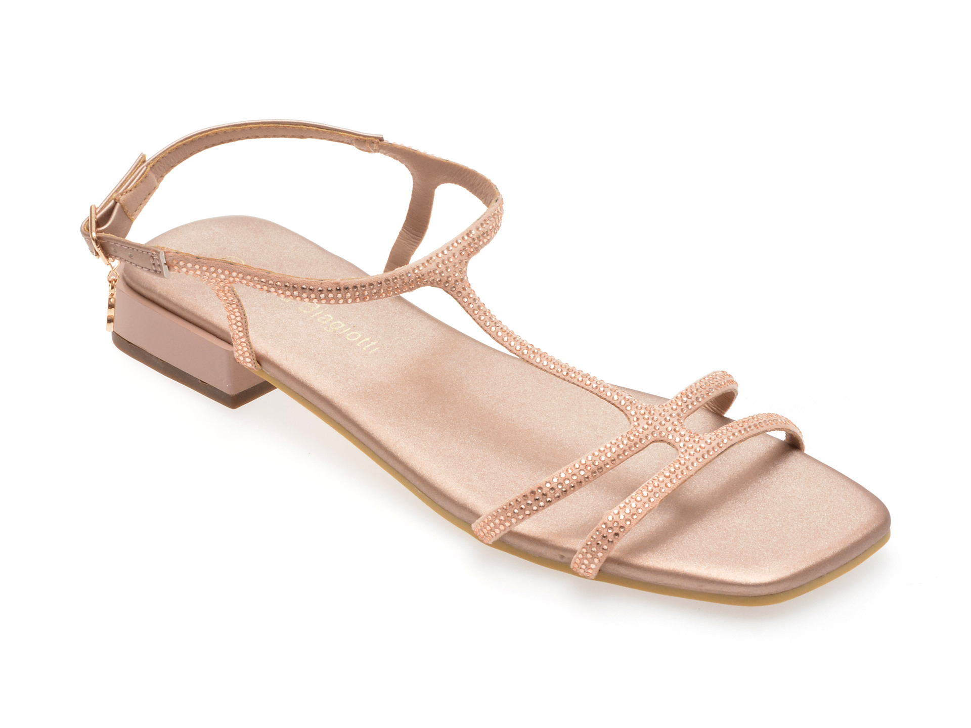 Sandale Casual Laura Biagiotti Nude, 8490, Din Material Textil