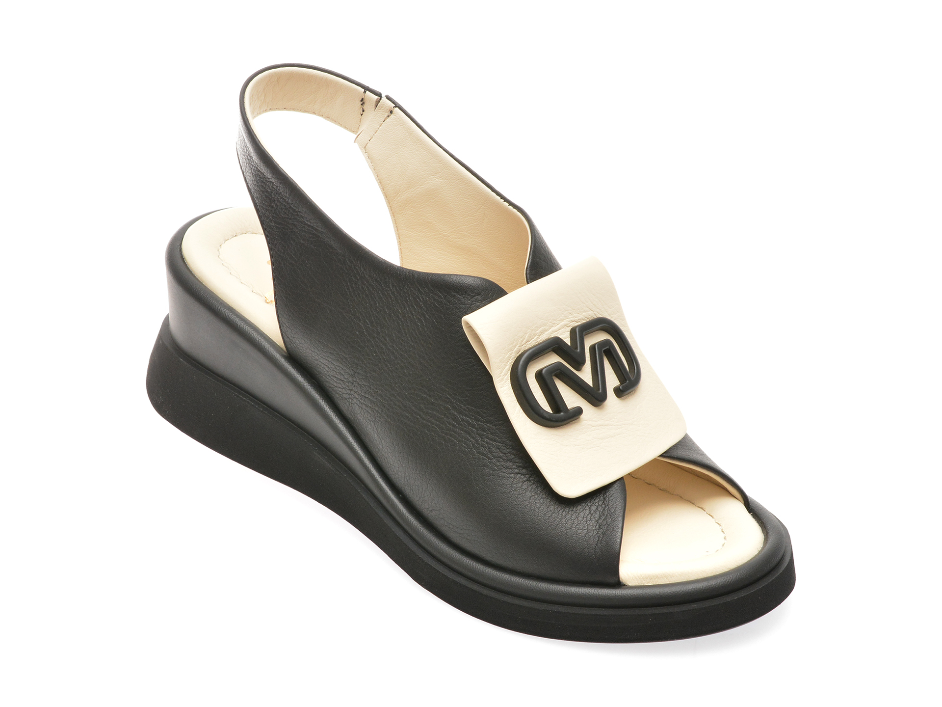 Sandale casual MOLLY BESSA negre, 32229, din piele naturala