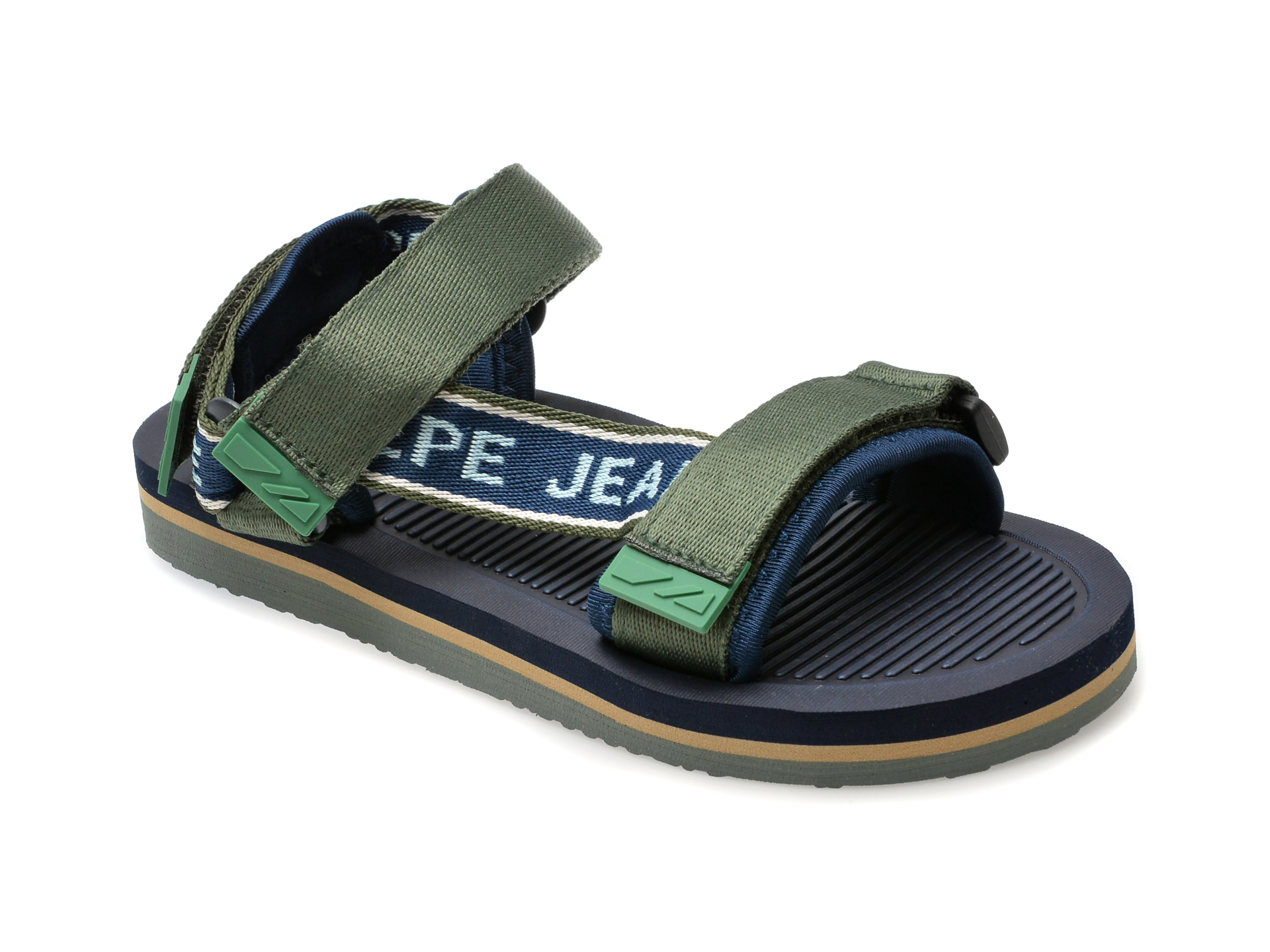Sandale casual PEPE JEANS kaki, BS70063, din material textil