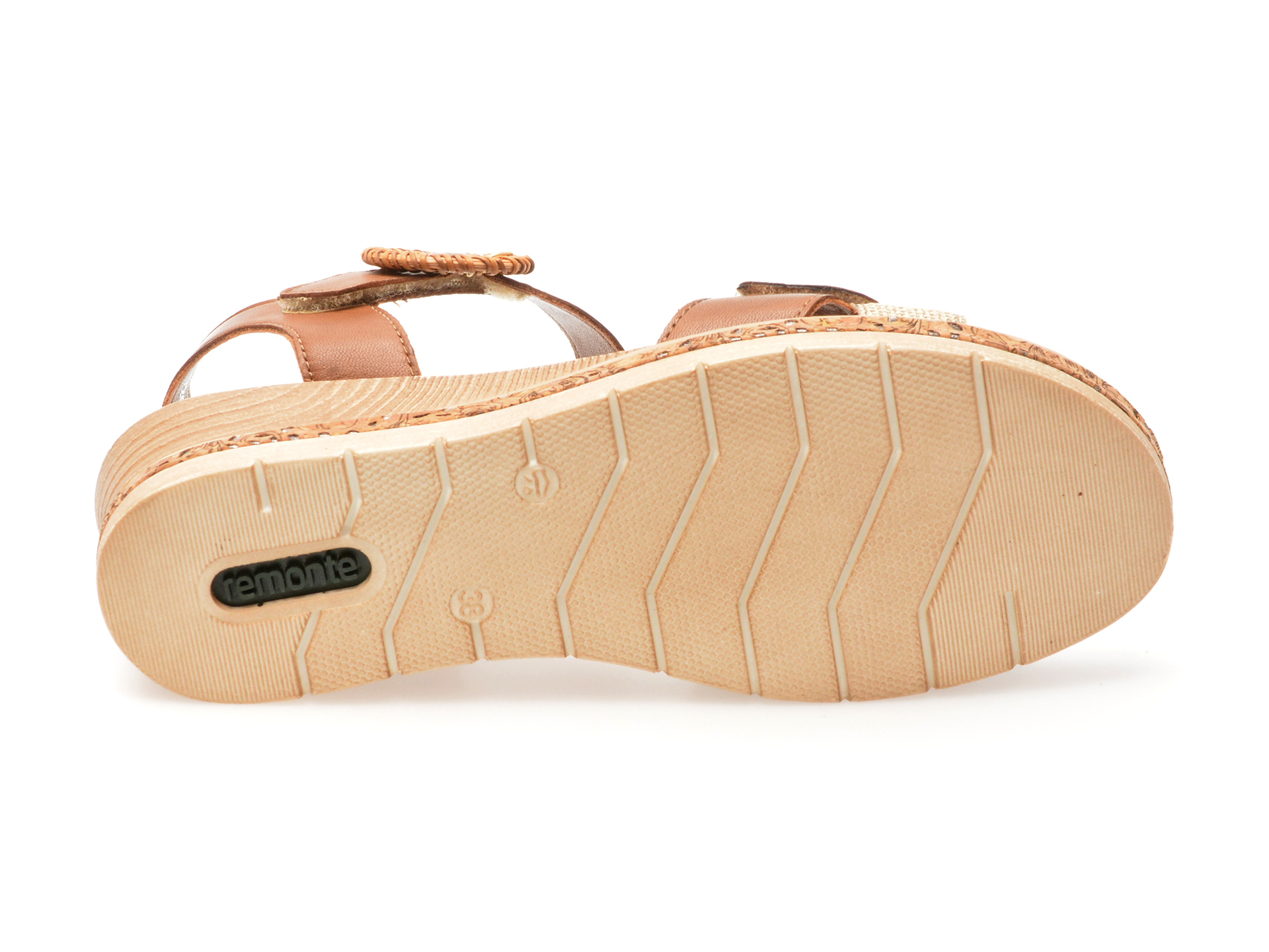 Sandale casual REMONTE maro, D3067, din piele naturala