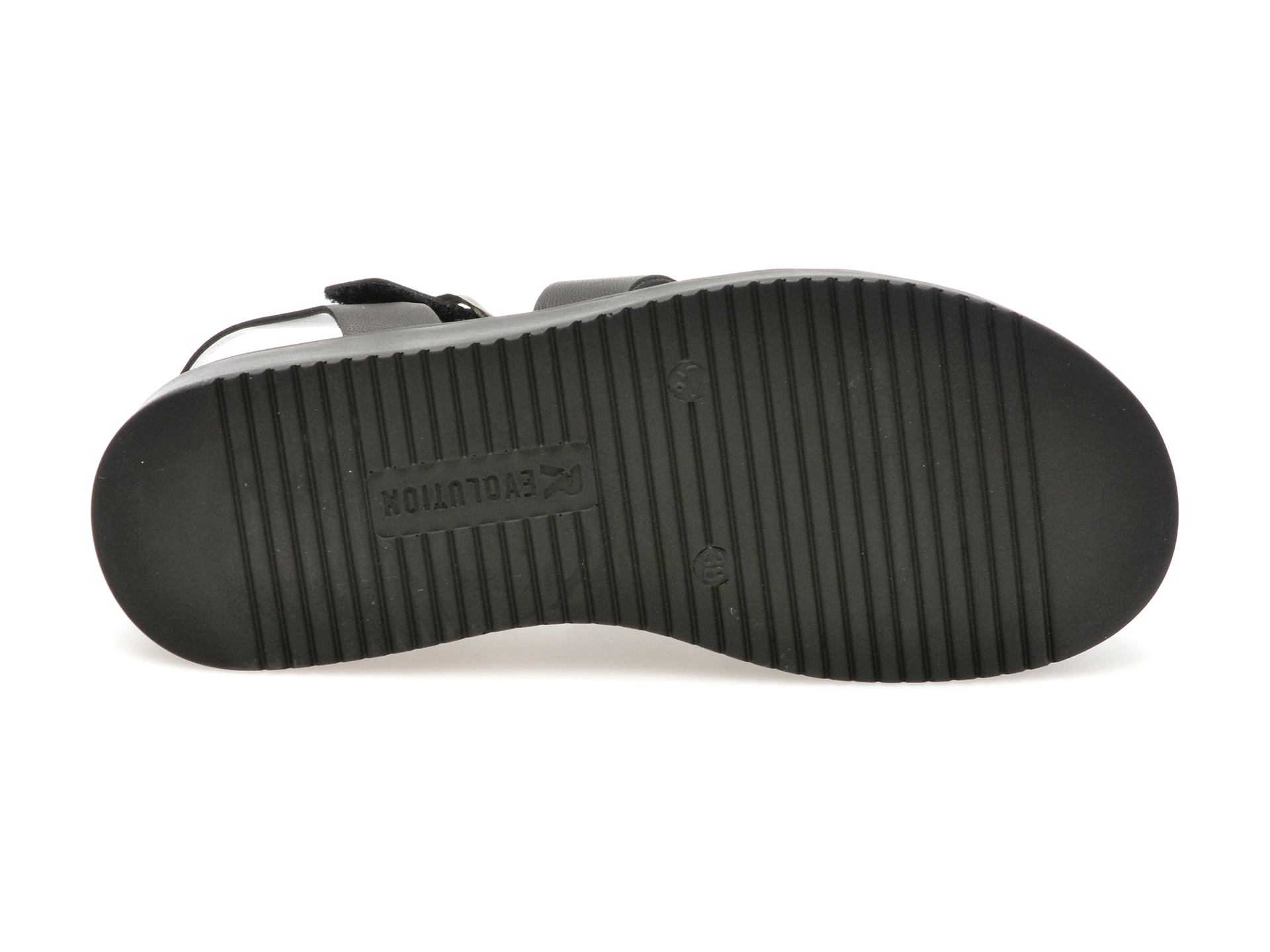 Sandale casual RIEKER negre, W0804, din piele naturala