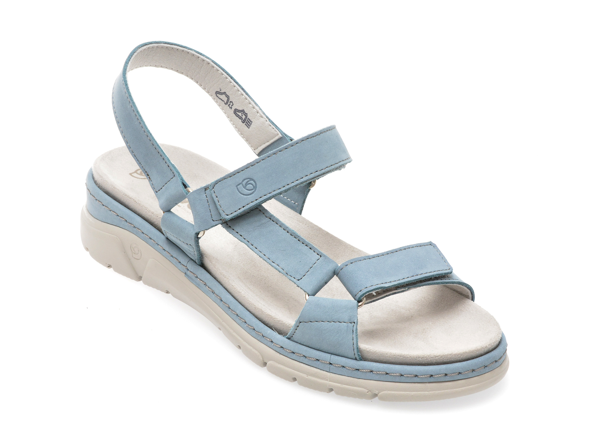 Sandale casual SUAVE albastre, 12509, din piele naturala