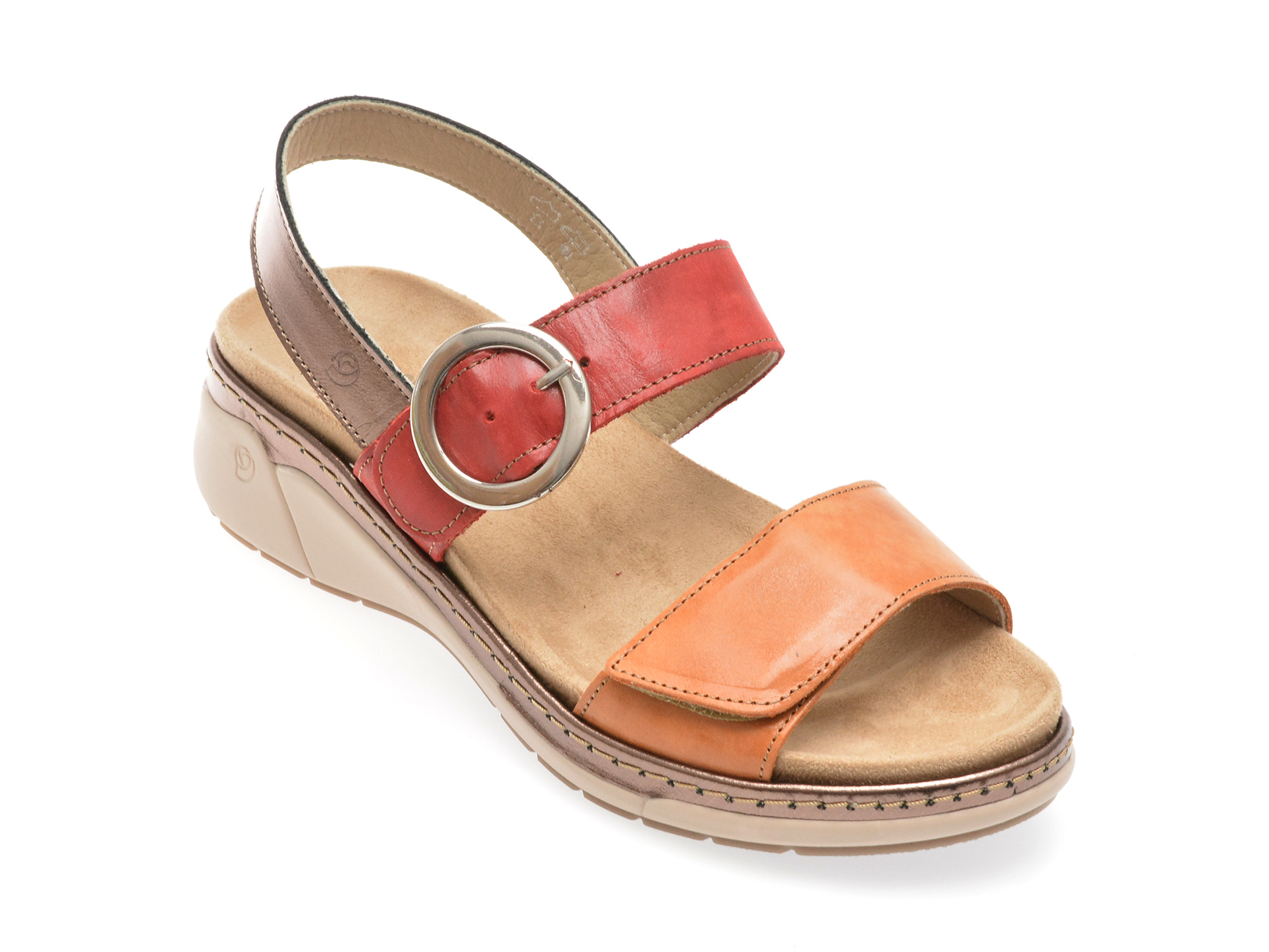Sandale casual SUAVE multicolor, 18004, din piele naturala
