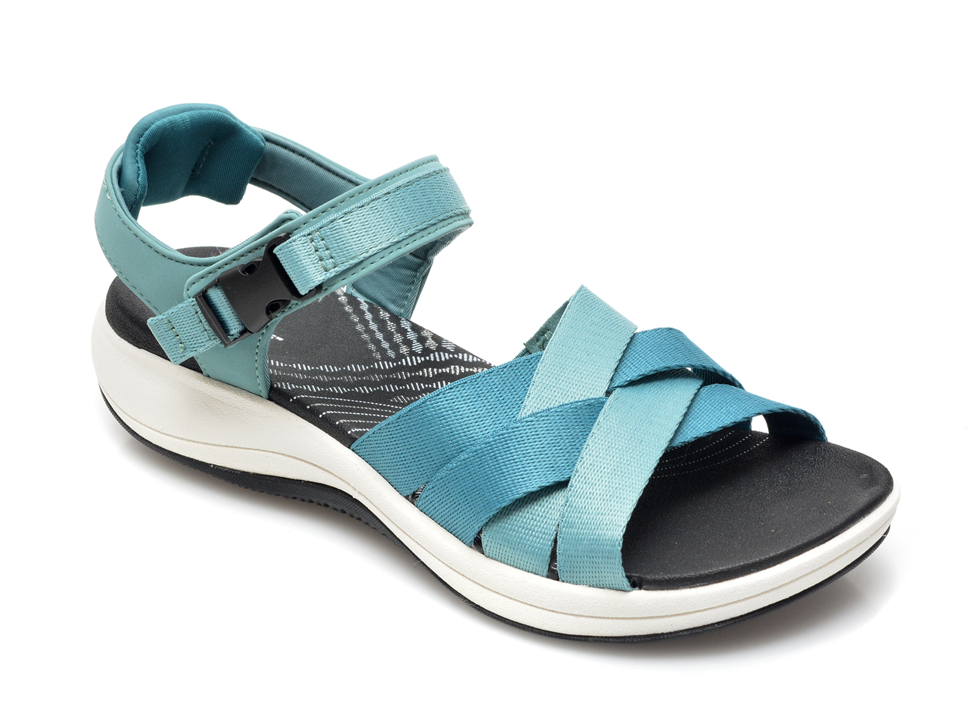 Sandale CLARKS albastre, MIRATID, din material textil 2023 ❤️ Pret Super Black Friday otter.ro imagine noua 2022