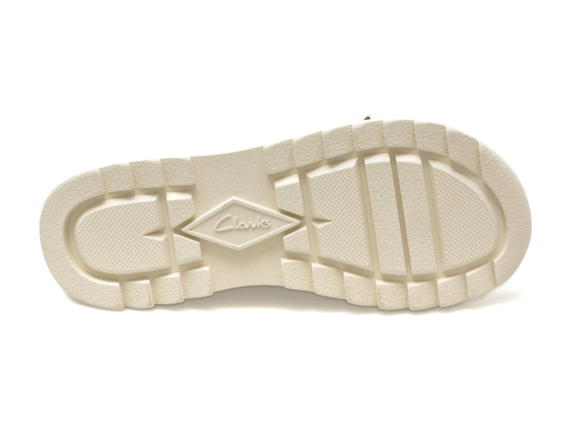 Sandale CLARKS albe, DASH LITE WISH, din piele naturala