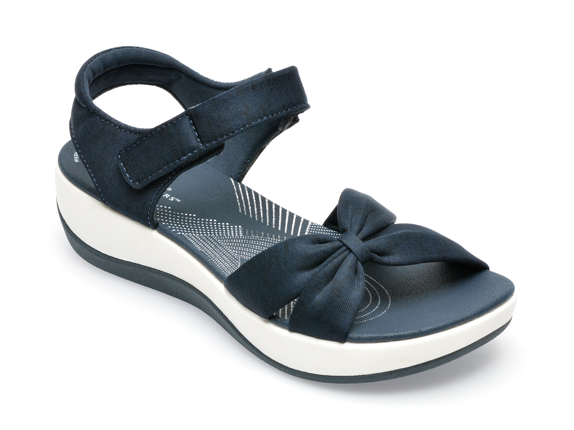 Sandale CLARKS bleumarin, ARLA SHORE 0912, din material textil femei 2023-11-28