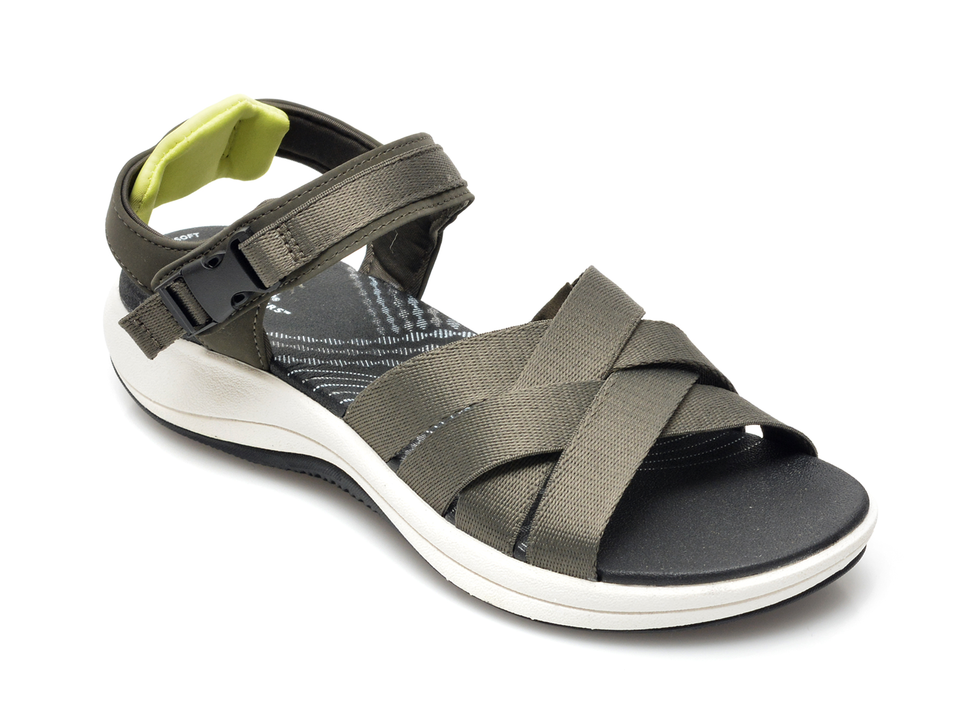 Sandale CLARKS kaki, MIRATID, din material textil 2023 ❤️ Pret Super Black Friday otter.ro imagine noua 2022