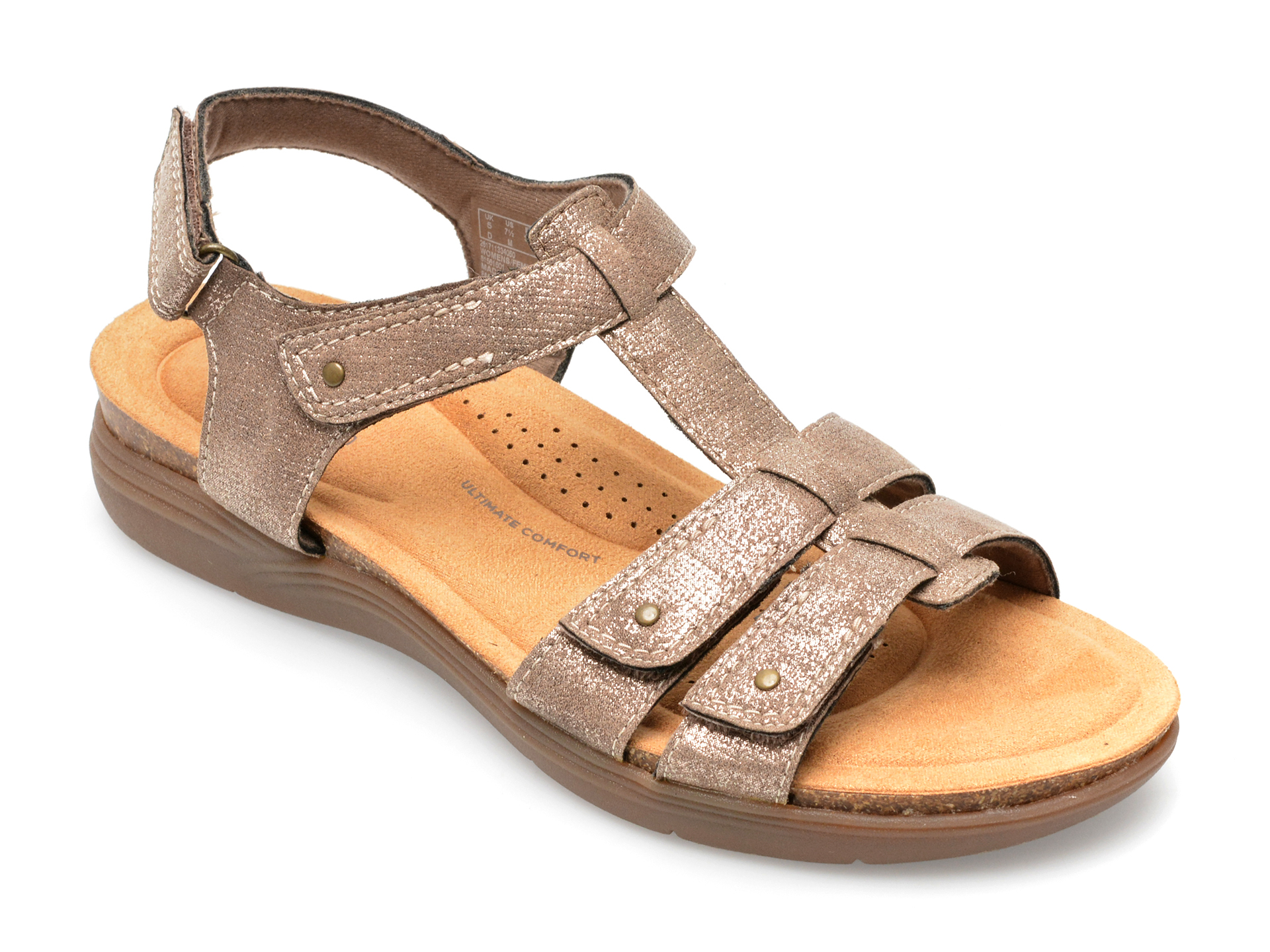 Sandale CLARKS maro, APRIL COVE 0912, din material textil femei 2023-03-21