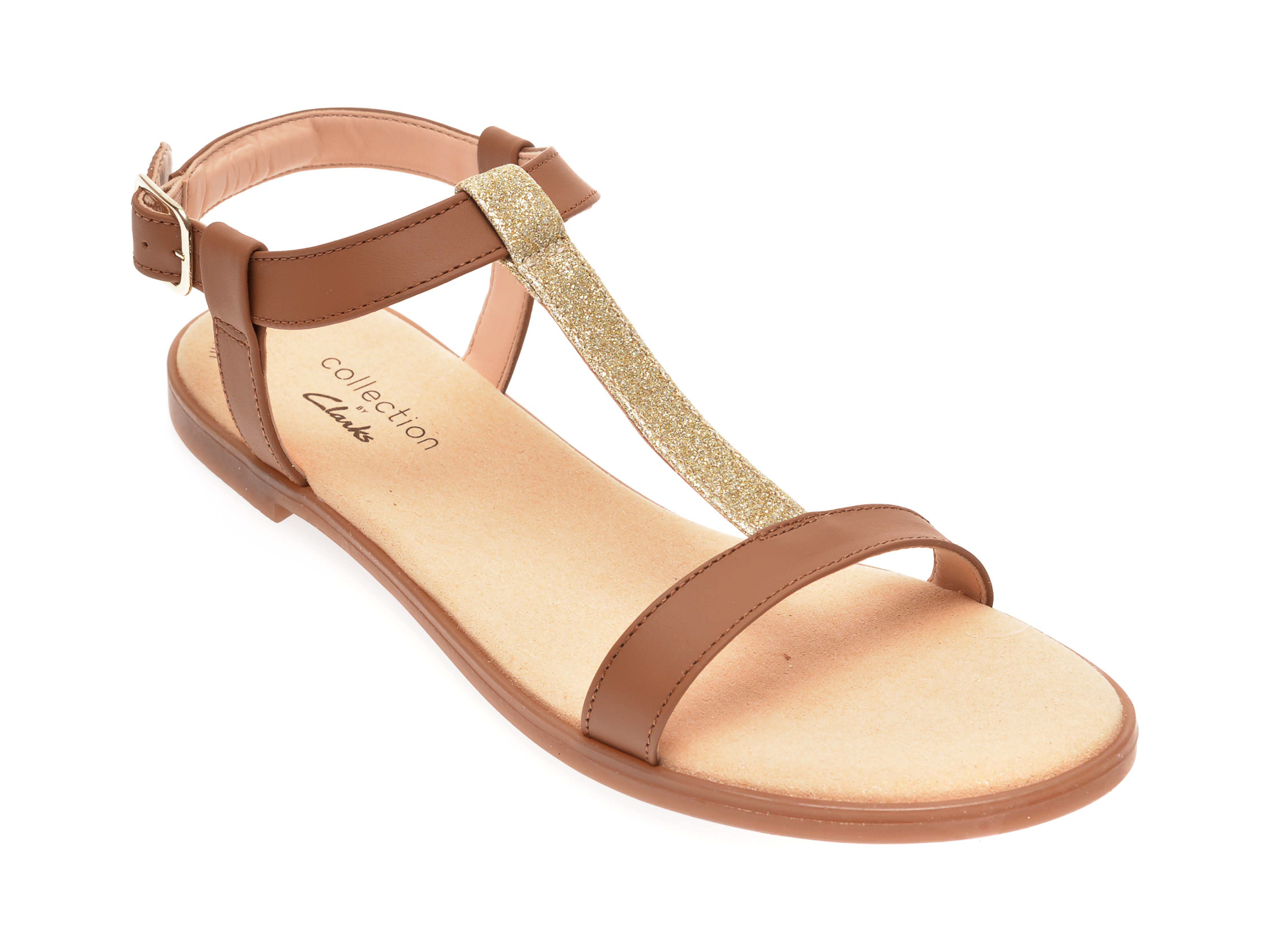 Sandale CLARKS maro, Bay Rosa, din piele naturala