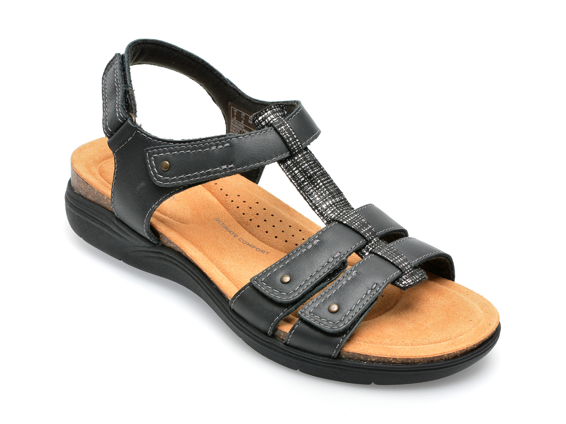 Sandale CLARKS negre, APRIL COVE 0912, din piele naturala femei 2023-03-21