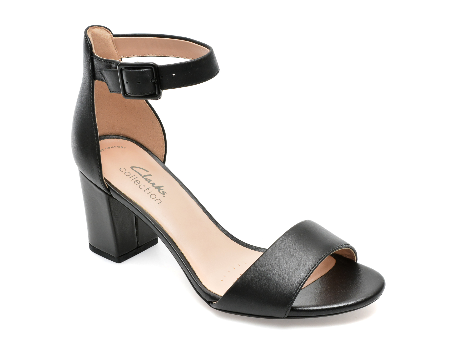 Sandale CLARKS negre, DEVA MAE 01-N, din piele naturala /femei/sandale imagine noua
