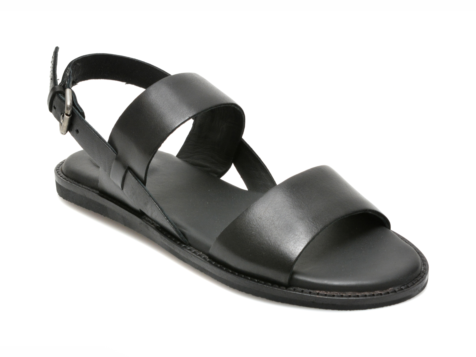 Sandale CLARKS negre, KARSEA STRAP, din piele naturala Clarks imagine noua