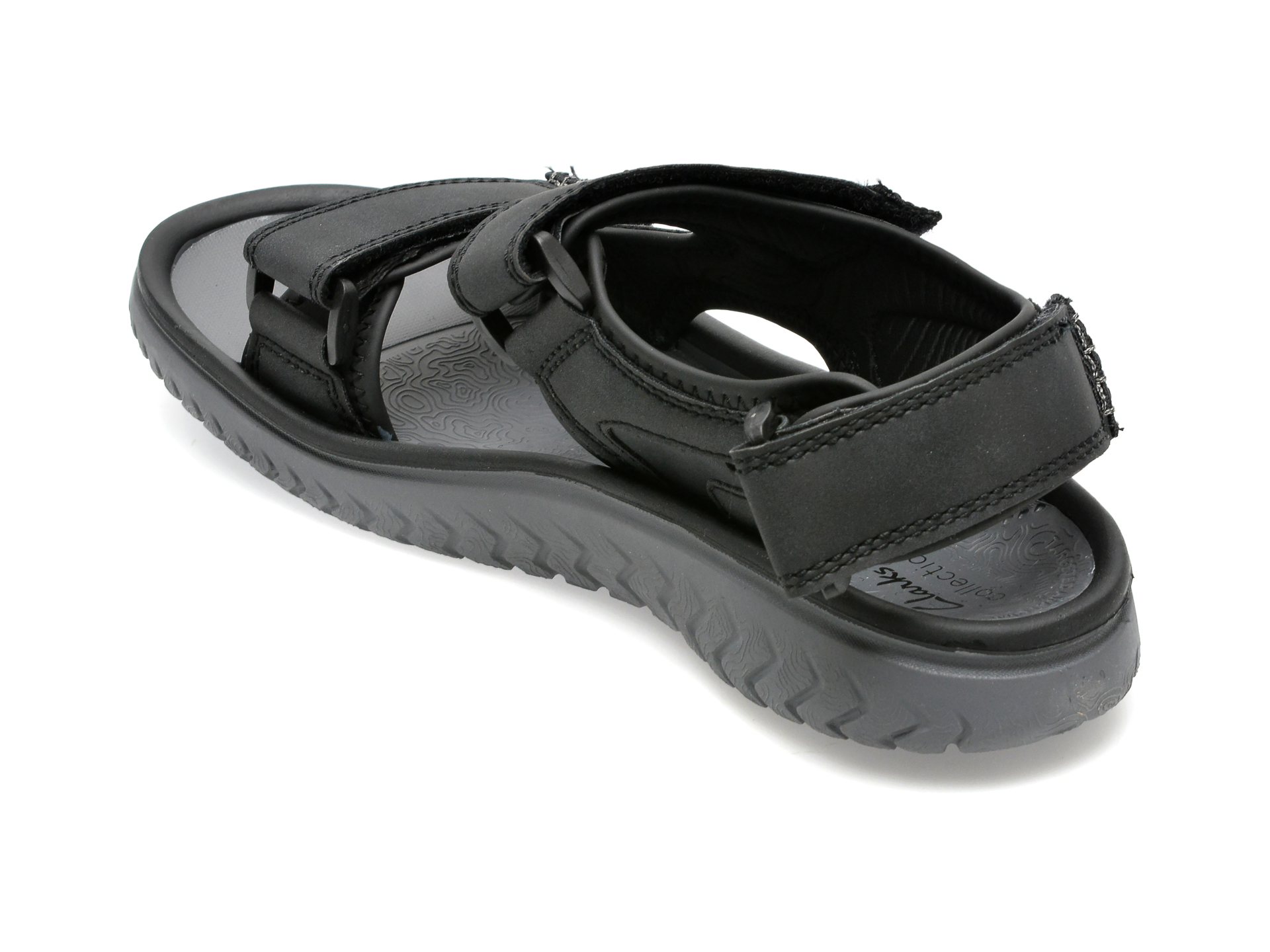 Poze Sandale CLARKS negre, WESLEY BAY 01-S, din piele ecologica otter.ro