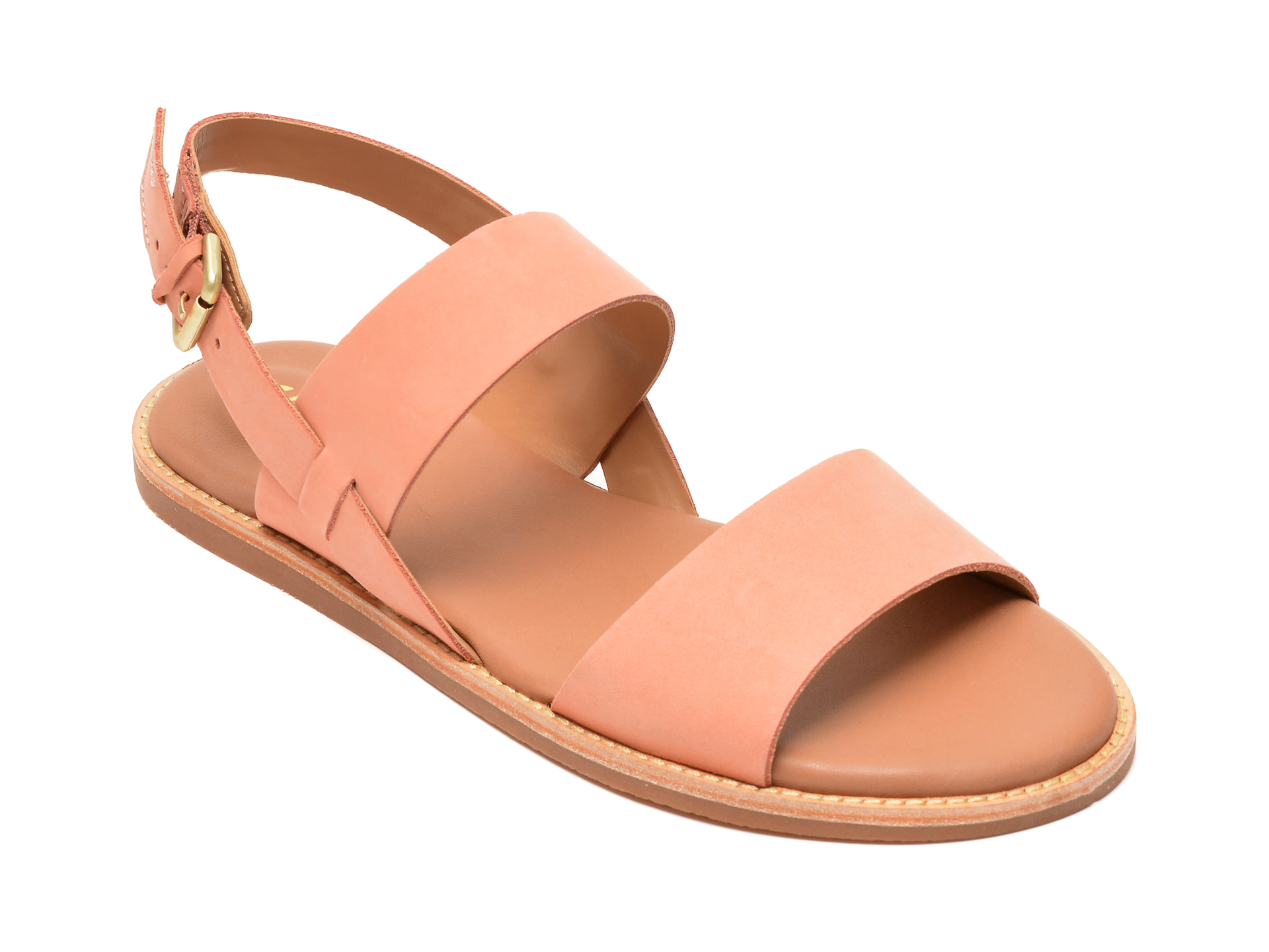 Sandale CLARKS portocalii, KARSSTR, din piele naturala /femei/sandale imagine noua