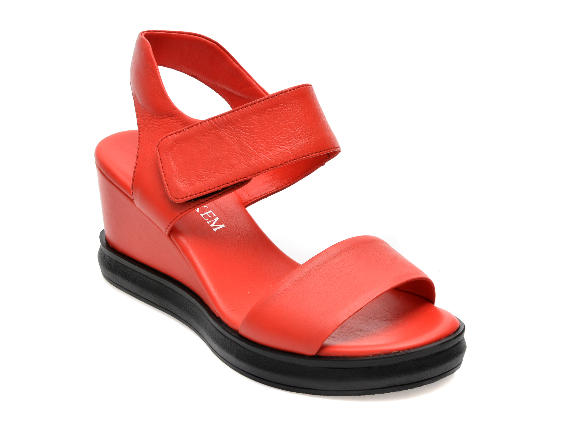 Sandale DAKKEM rosii, 30021, din piele naturala /femei/sandale imagine noua