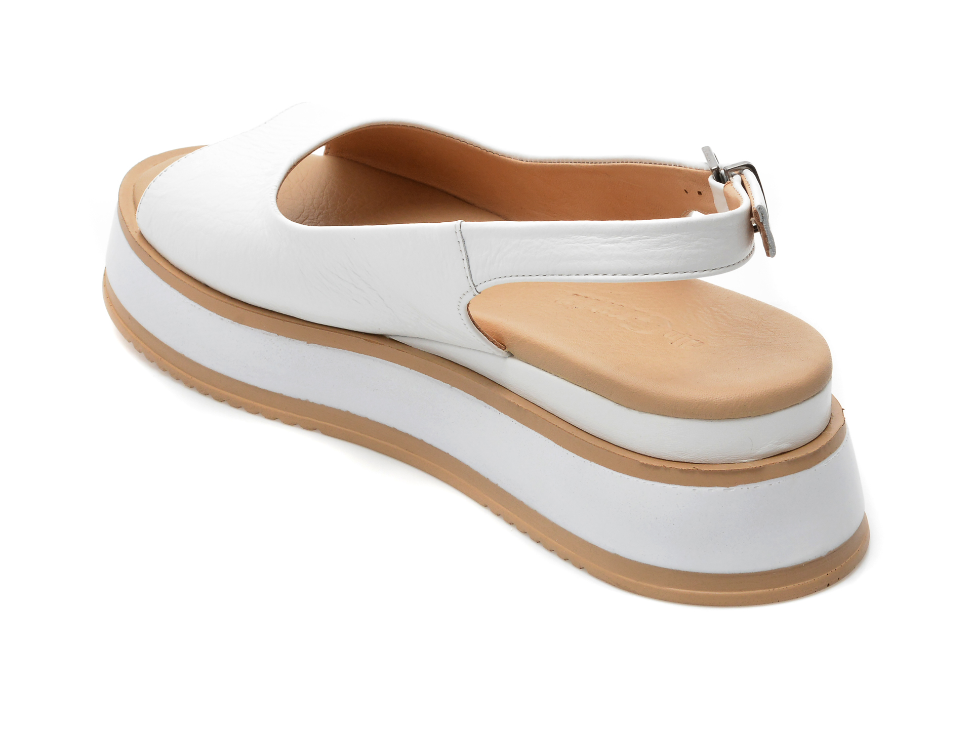 Poze Sandale DINA GRATA albe, 3004, din piele naturala otter.ro