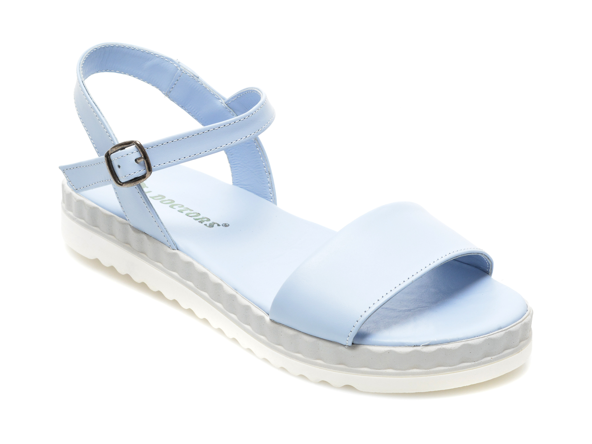 Sandale DOCTORS albastre, 3291162, din piele naturala /femei/sandale imagine noua