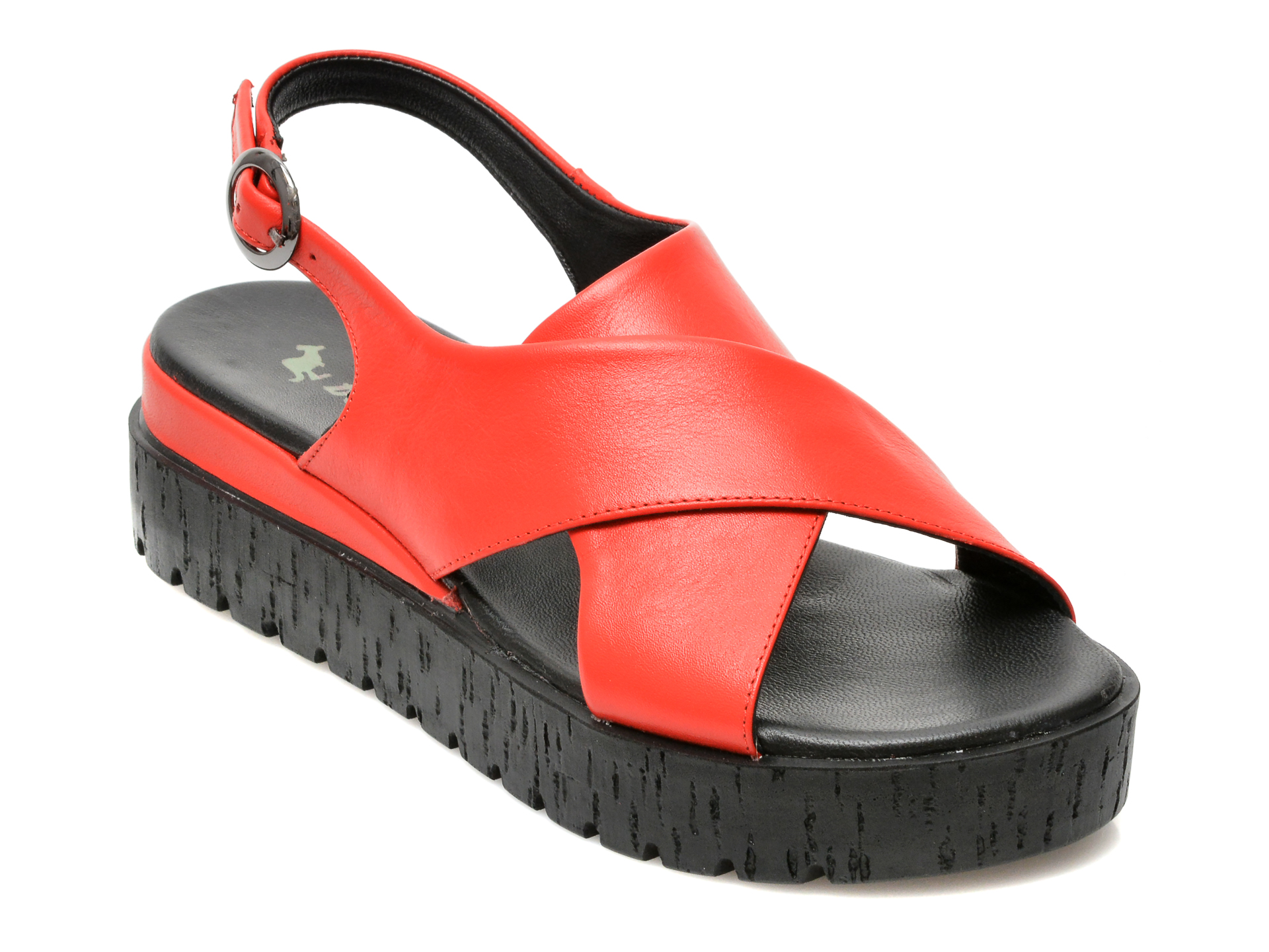 Sandale DOCTORS rosii, 3291052, din piele naturala /femei/sandale imagine noua