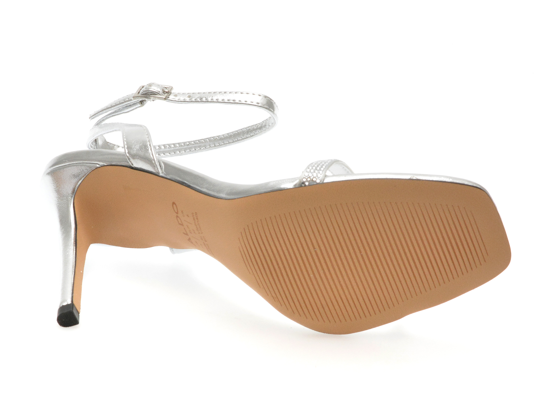 Sandale elegante ALDO argintii, 13708122, din piele ecologica