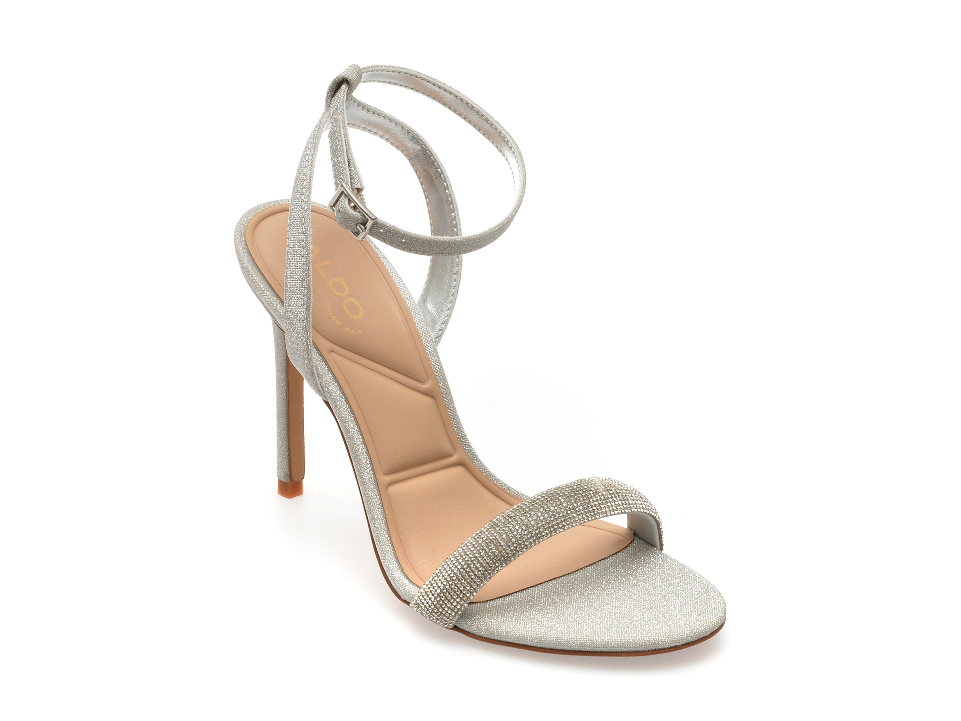 Sandale elegante ALDO argintii, 13773230, din piele ecologica