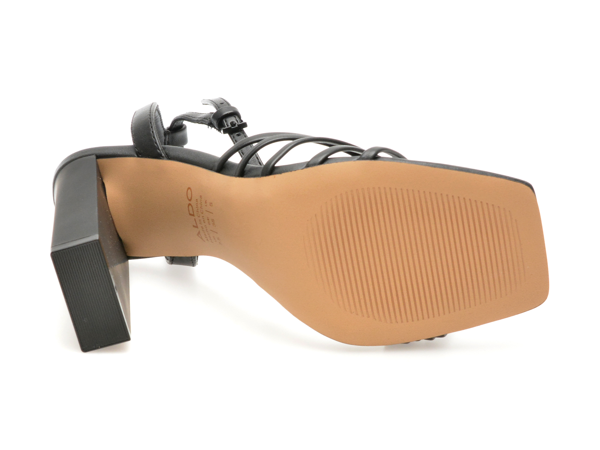 Sandale elegante ALDO negre, 13571642, din piele ecologica
