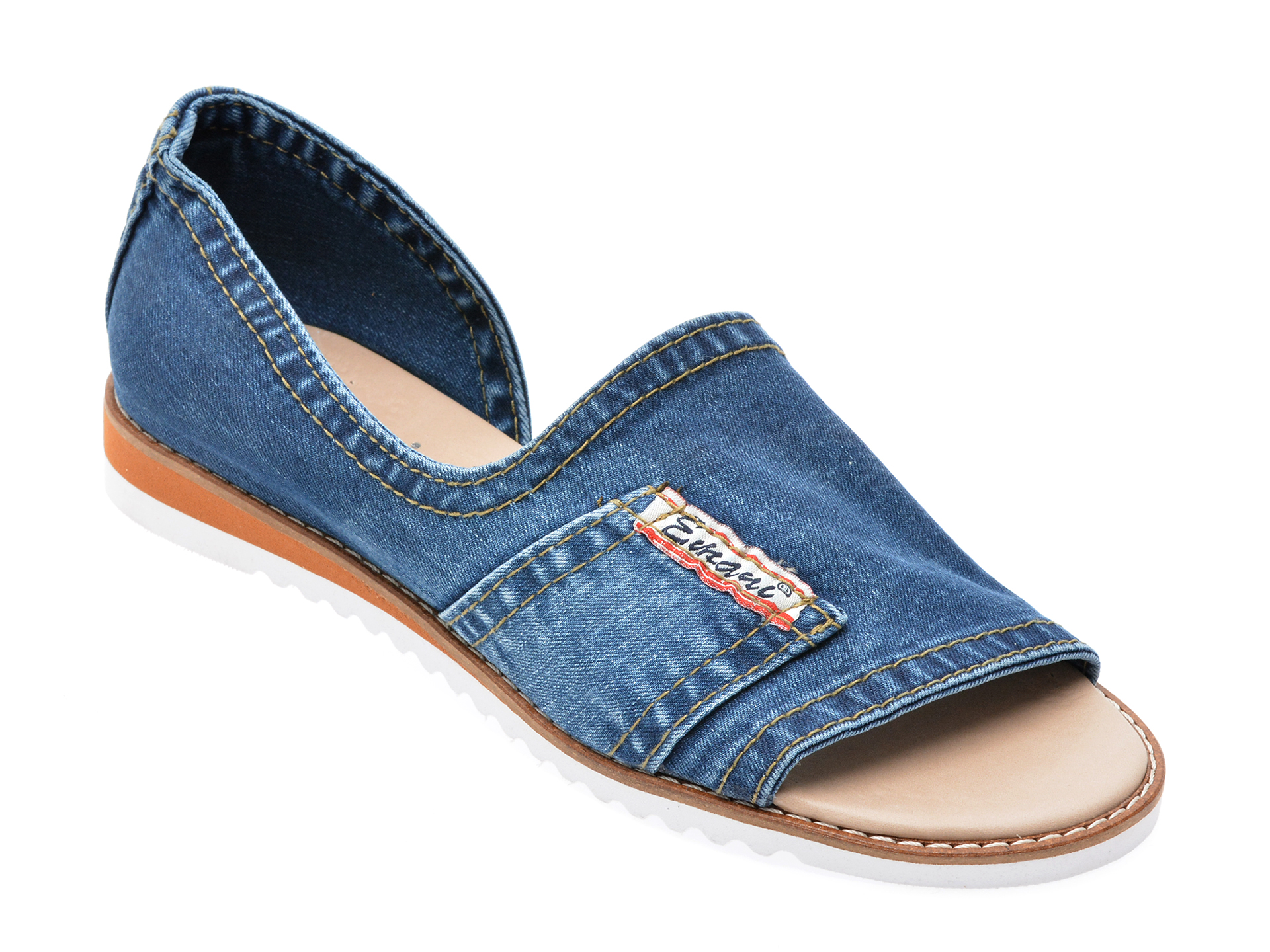 Sandale EMANI albastre, 20102, din material textil /femei/sandale imagine noua