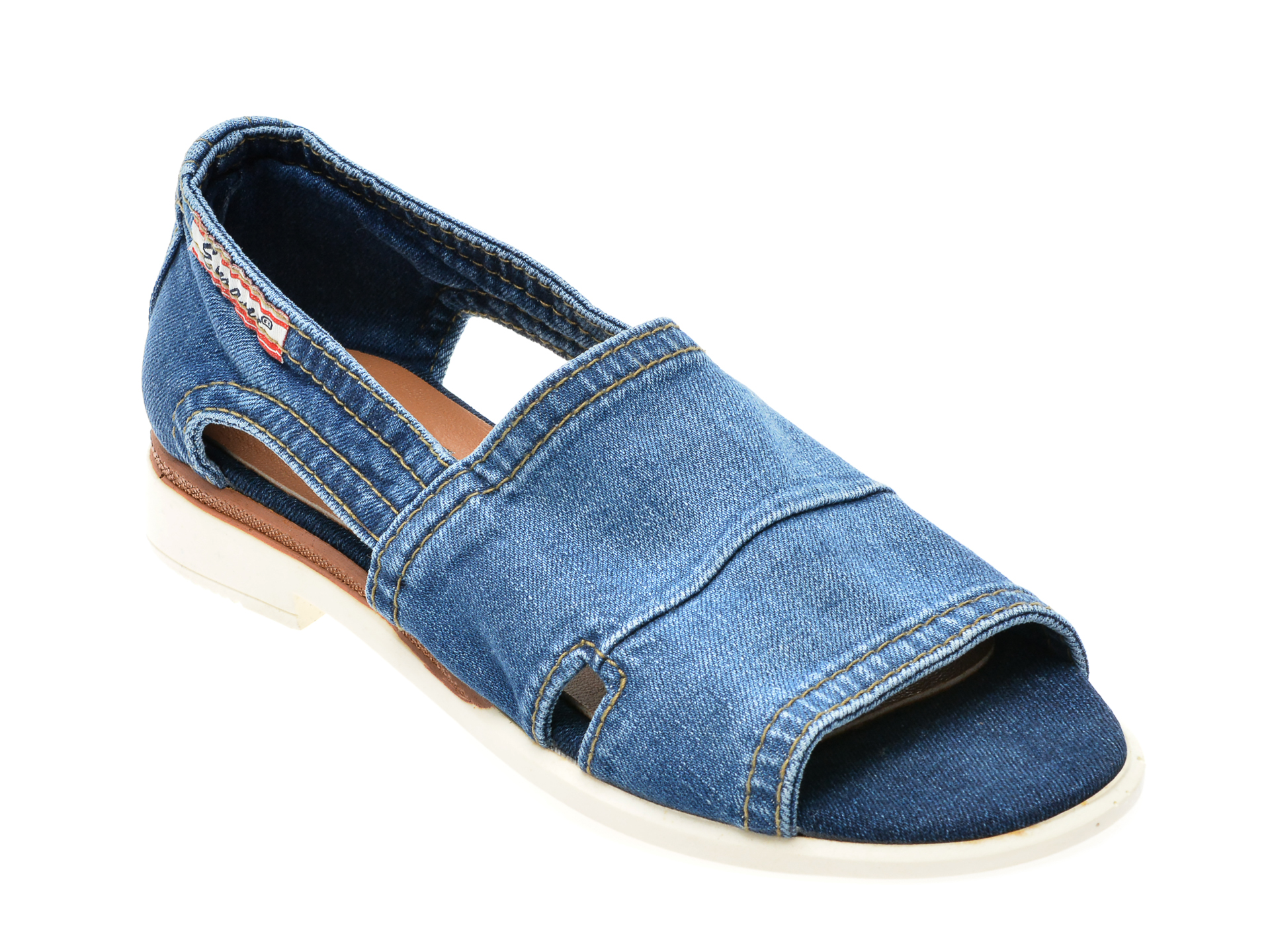 Sandale EMANI albastre, 20103, din material textil /femei/sandale imagine noua