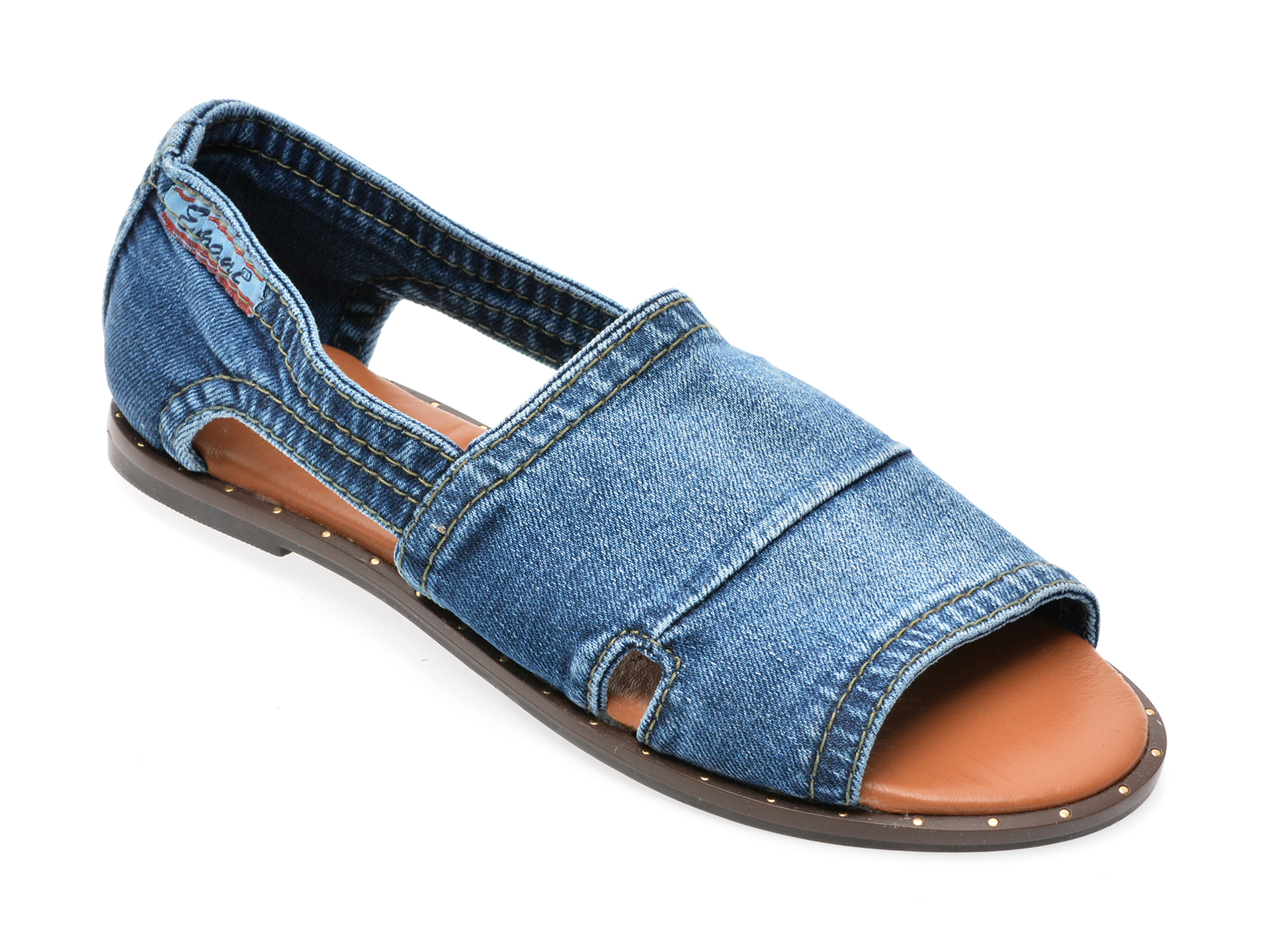 Sandale EMANI albastre, 20104, din material textil /femei/sandale imagine noua