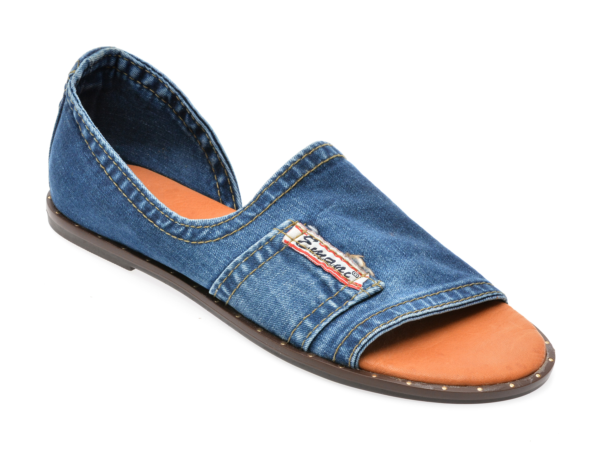 Sandale EMANI albastre, 20181, din material textil /femei/sandale imagine noua