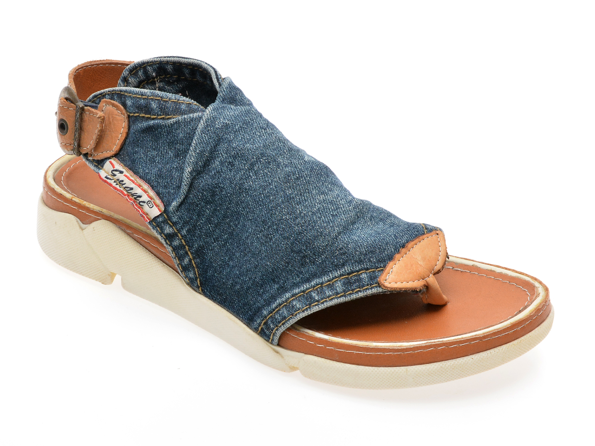 Sandale EMANI albastre, 2027, din material textil /femei/sandale imagine noua