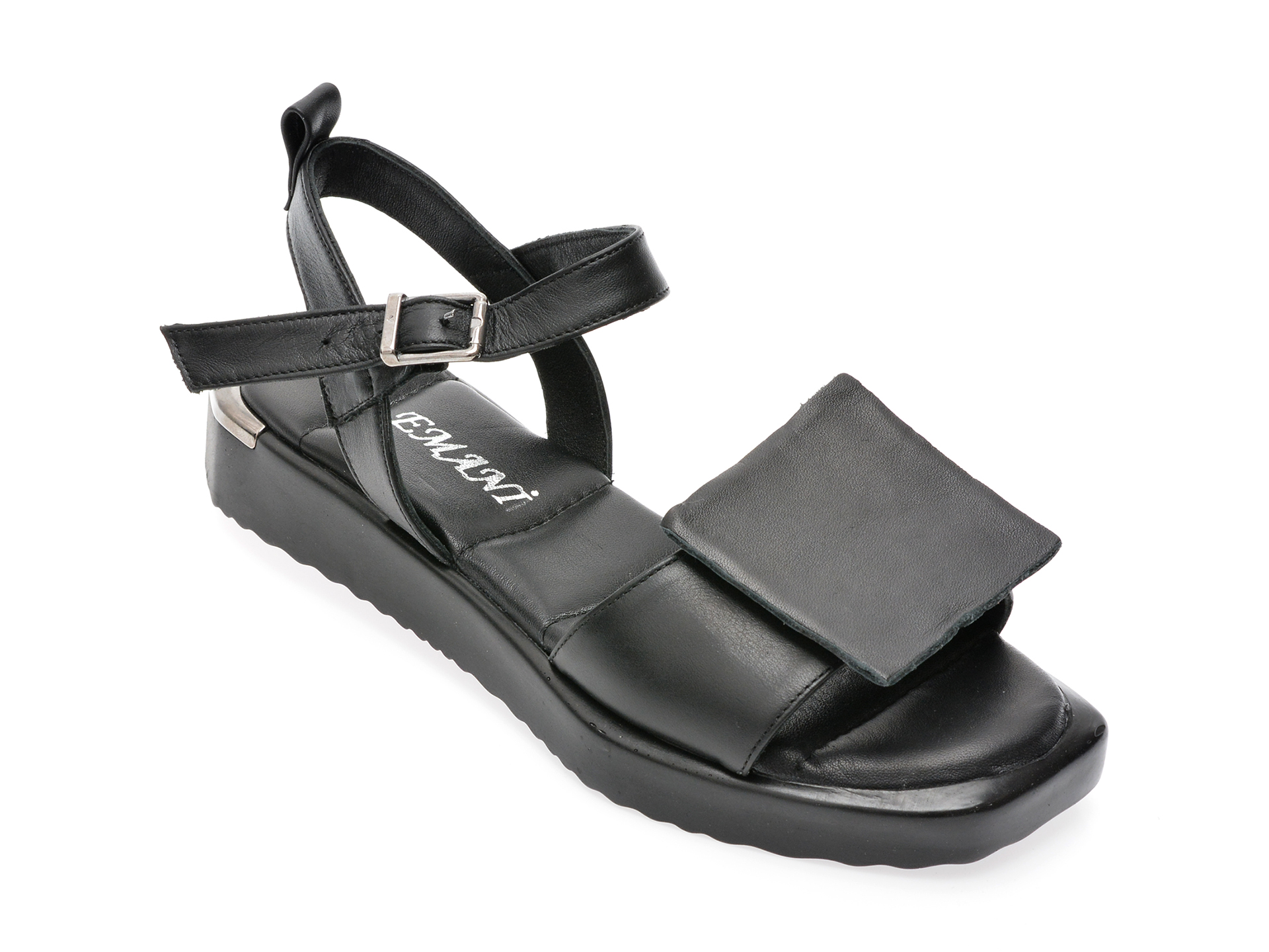 Sandale EMANI negre, 330, din piele naturala EMANI