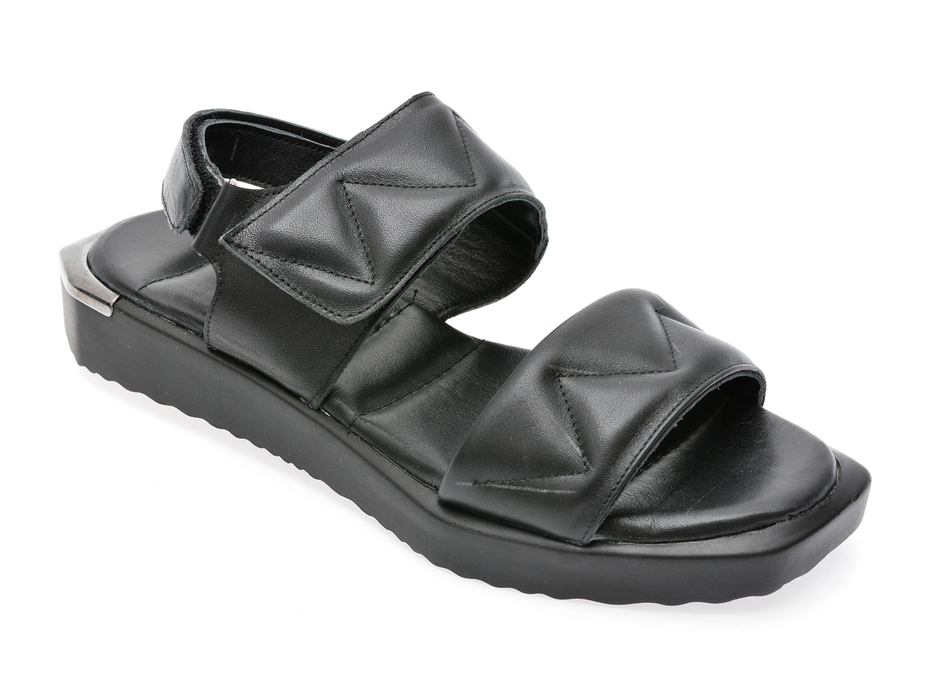 Sandale EMANI negre, 336, din piele naturala /femei/sandale imagine noua