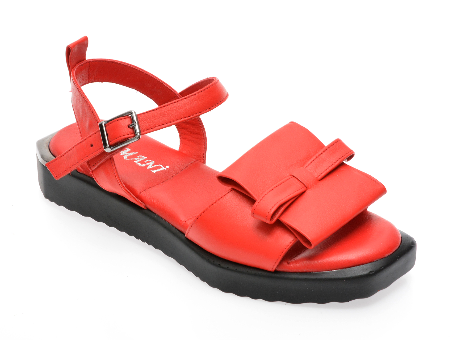 Sandale EMANI rosii, 330, din piele naturala /femei/sandale imagine noua