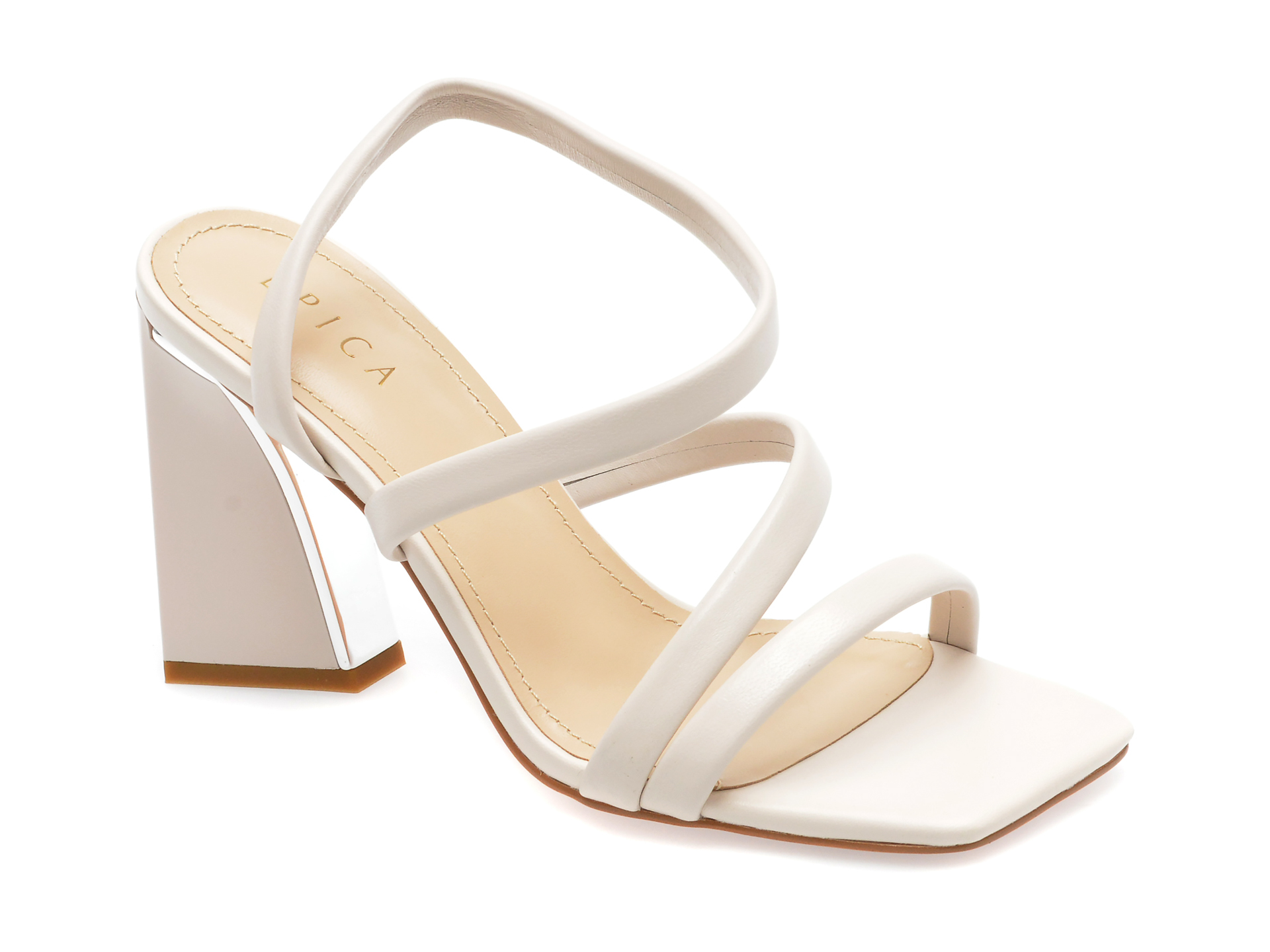 Sandale EPICA albe, 53602L, din piele naturala /femei/sandale imagine super redus 2022