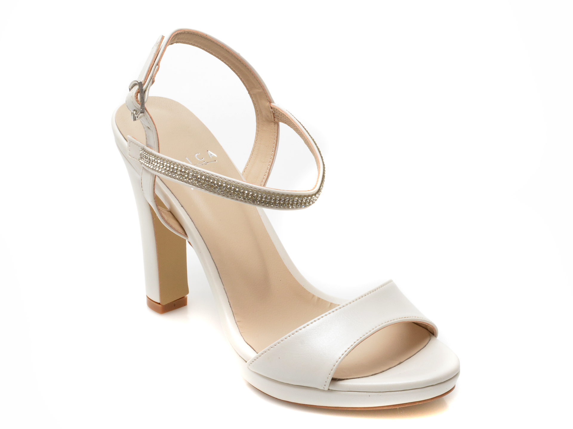 Sandale EPICA albe, 6029, din piele ecologica /femei/pantofi