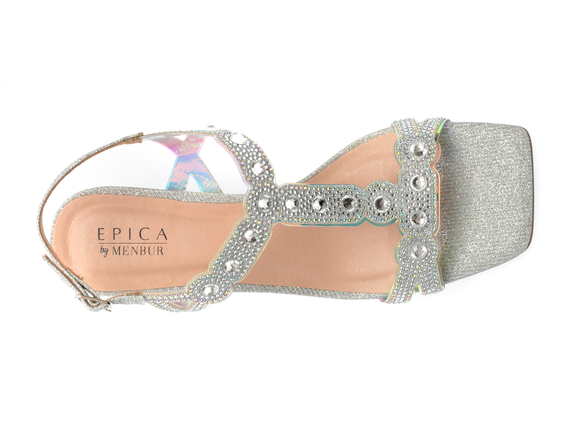 Sandale EPICA argintii, 236600, din piele ecologica /femei/sandale imagine noua