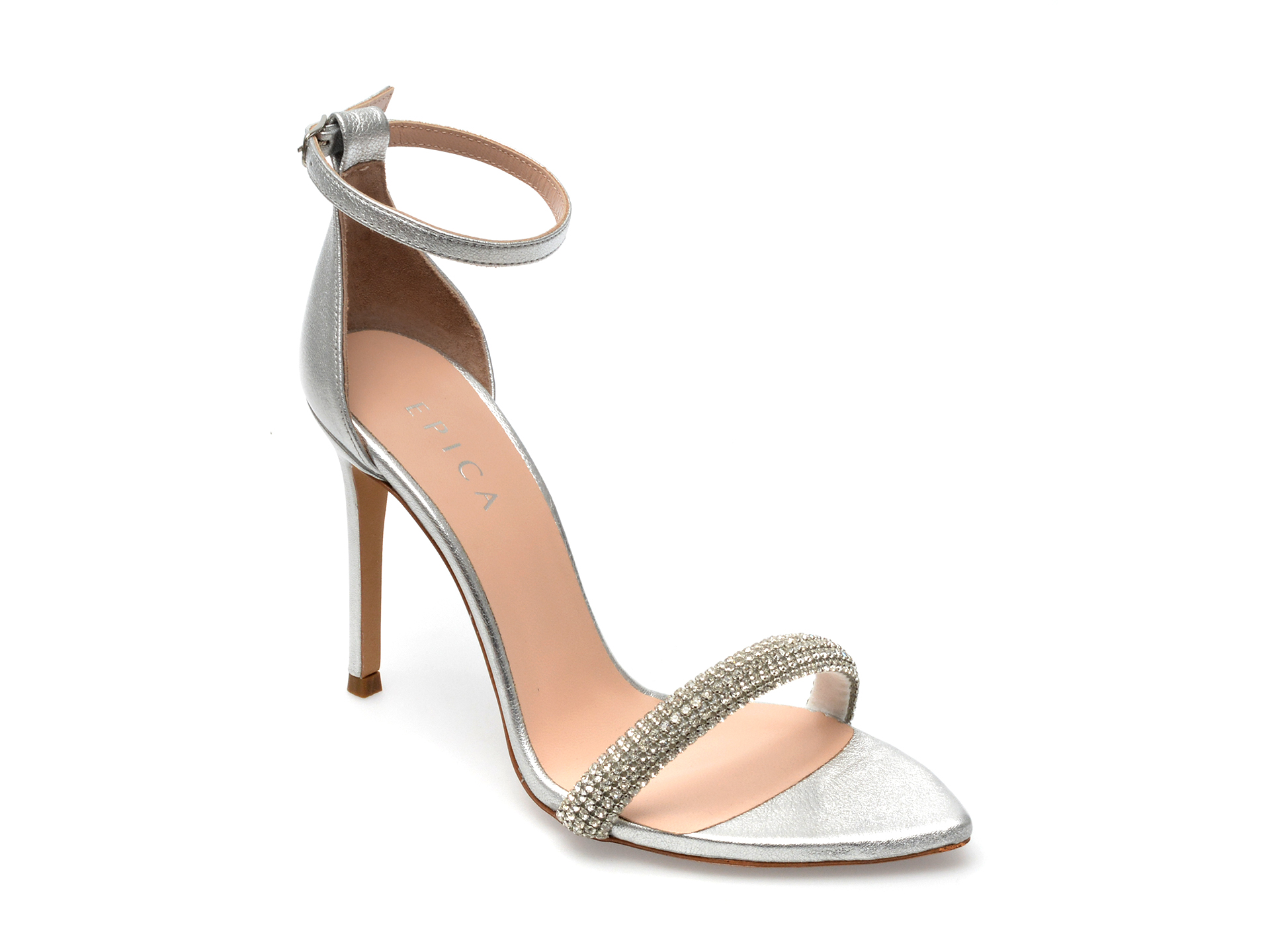 Sandale EPICA argintii, 26513, din piele naturala /femei/sandale imagine super redus 2022