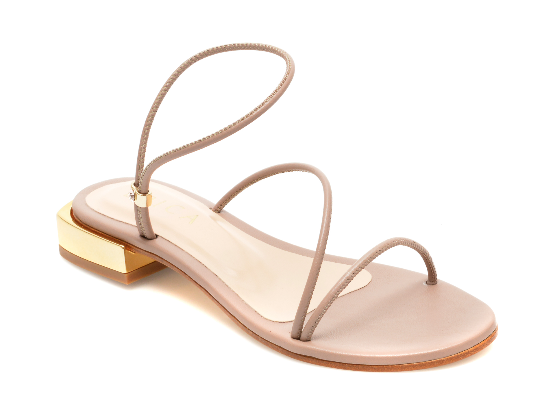 Sandale EPICA gri, 209, din piele naturala /femei/sandale imagine noua