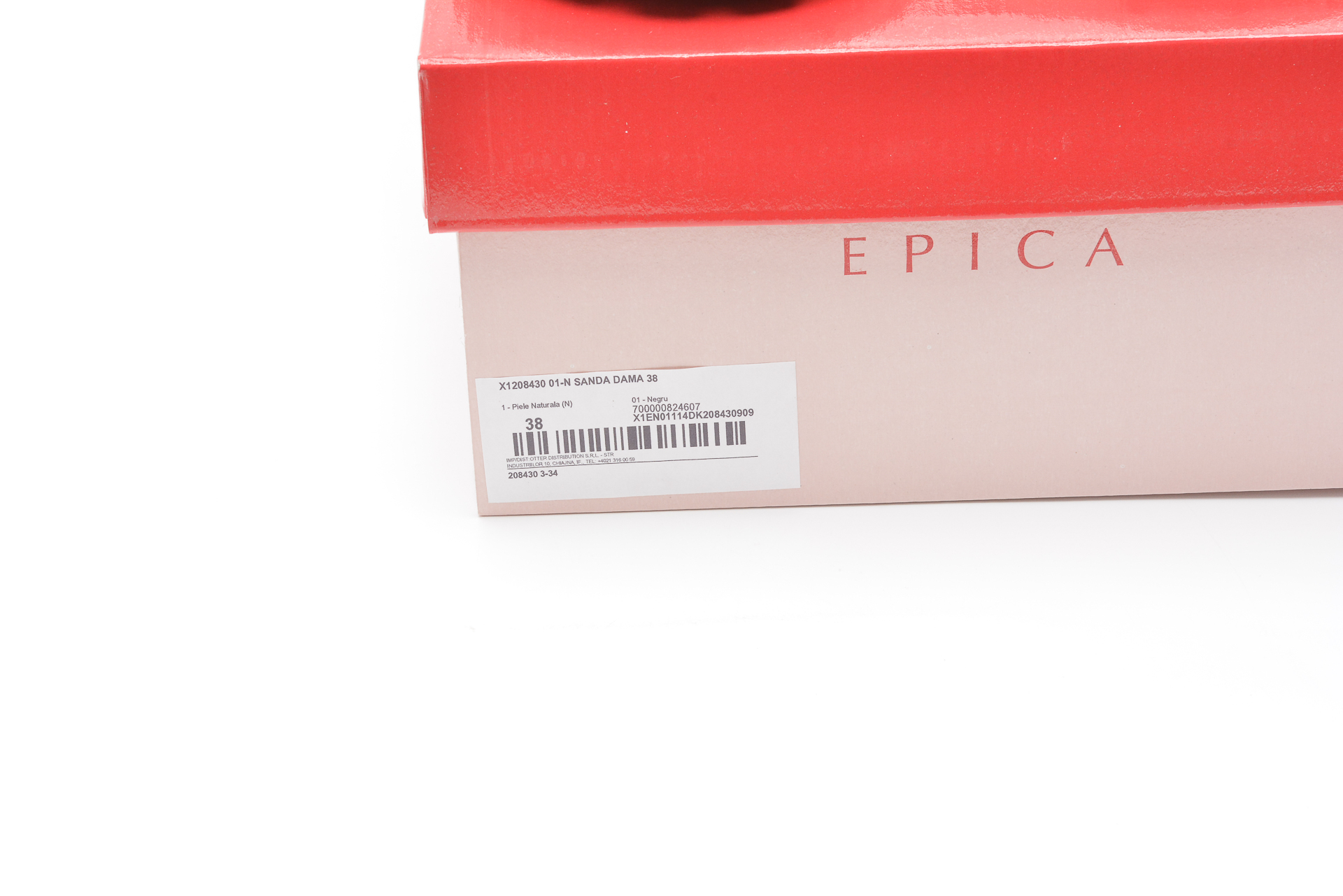 Sandale EPICA negre, 208430, din piele naturala otter.ro imagine noua 2022