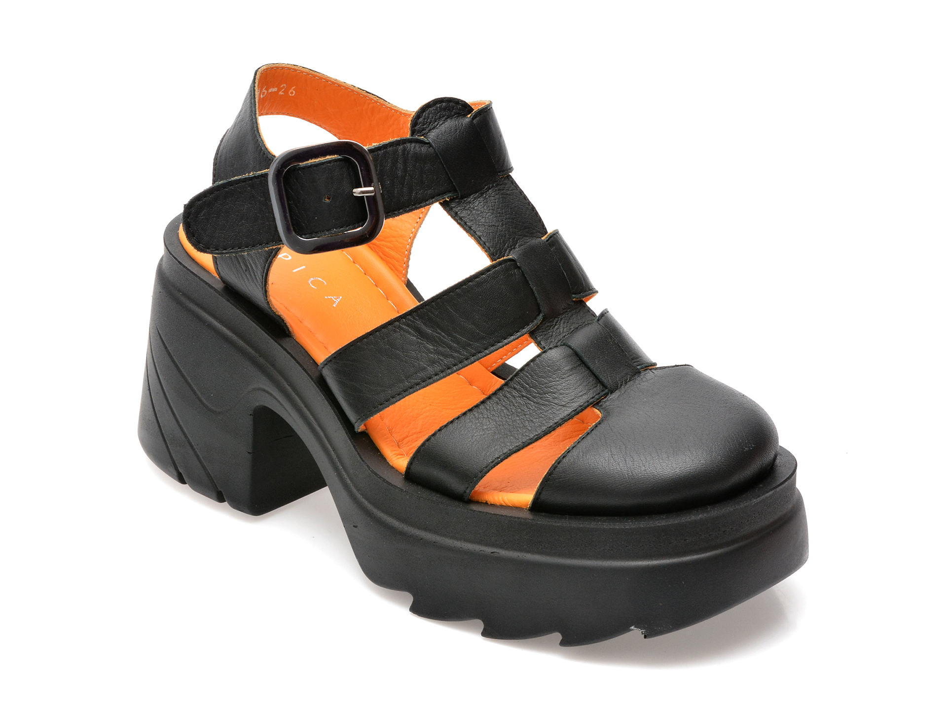Sandale EPICA negre, 216016, din piele naturala /femei/sandale
