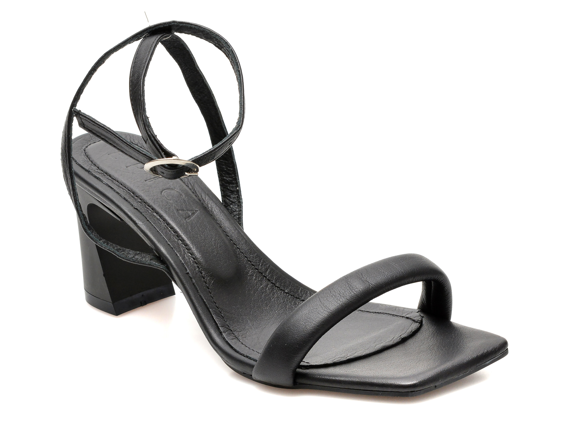 Sandale EPICA negre, 520, din piele naturala /femei/sandale INCALTAMINTE