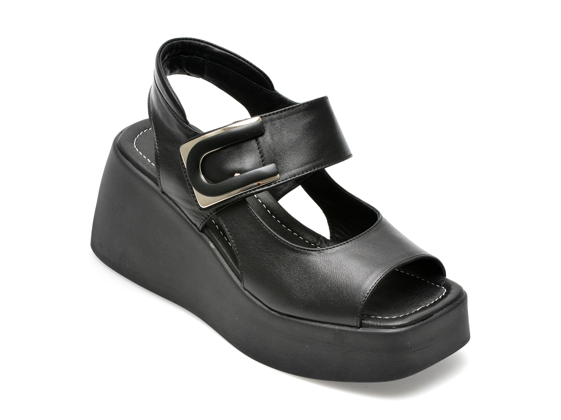 Sandale EPICA negre, 547703, din piele naturala /femei/sandale