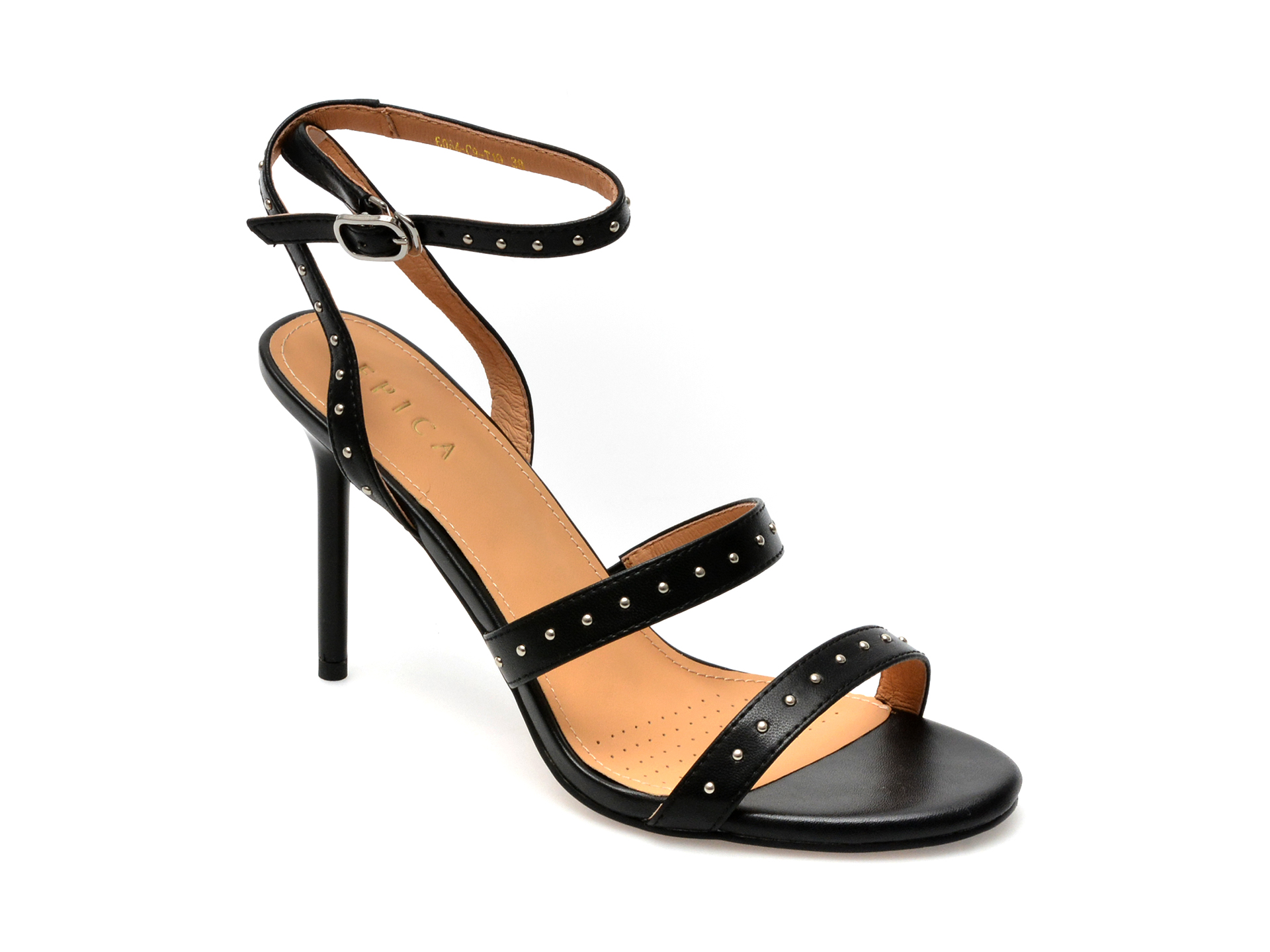 Sandale EPICA negre, 6064C9, din piele naturala /femei/sandale