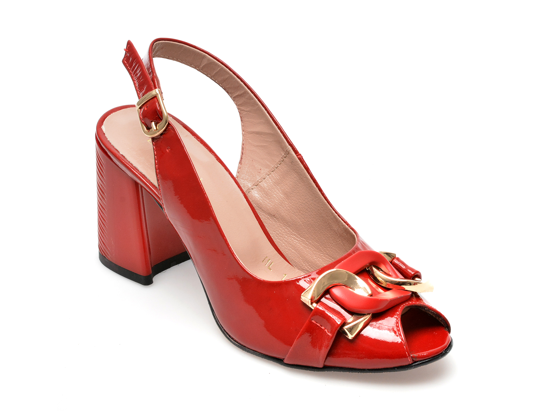 Sandale EPICA rosii, 1168, din piele naturala lacuita /femei/sandale