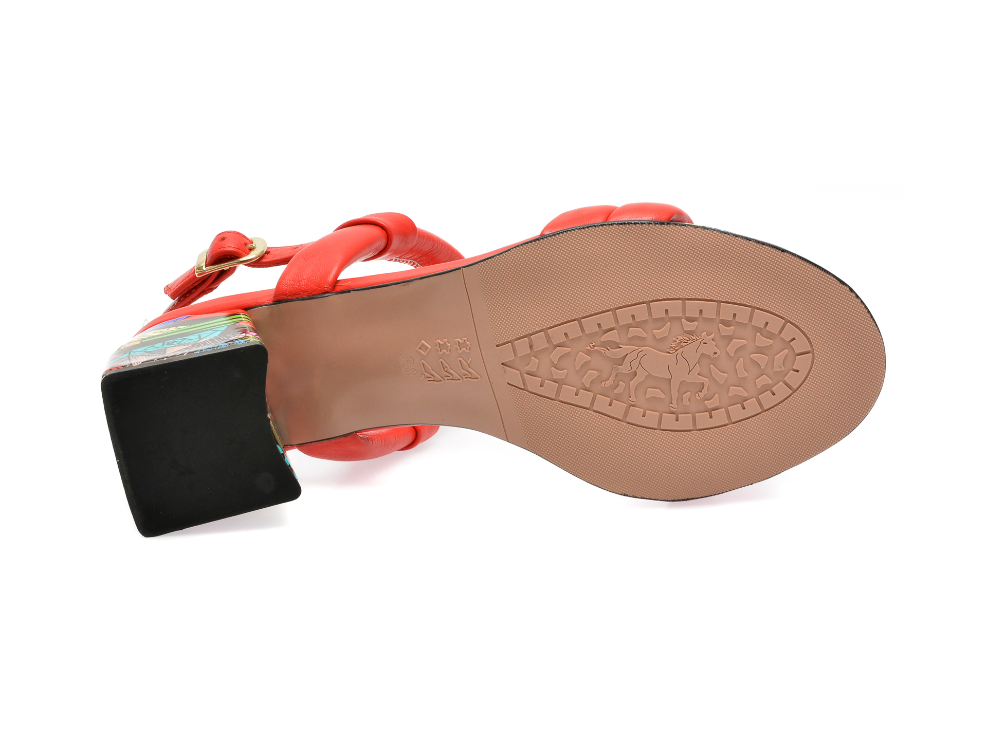 Sandale EPICA rosii, 1189, din piele naturala